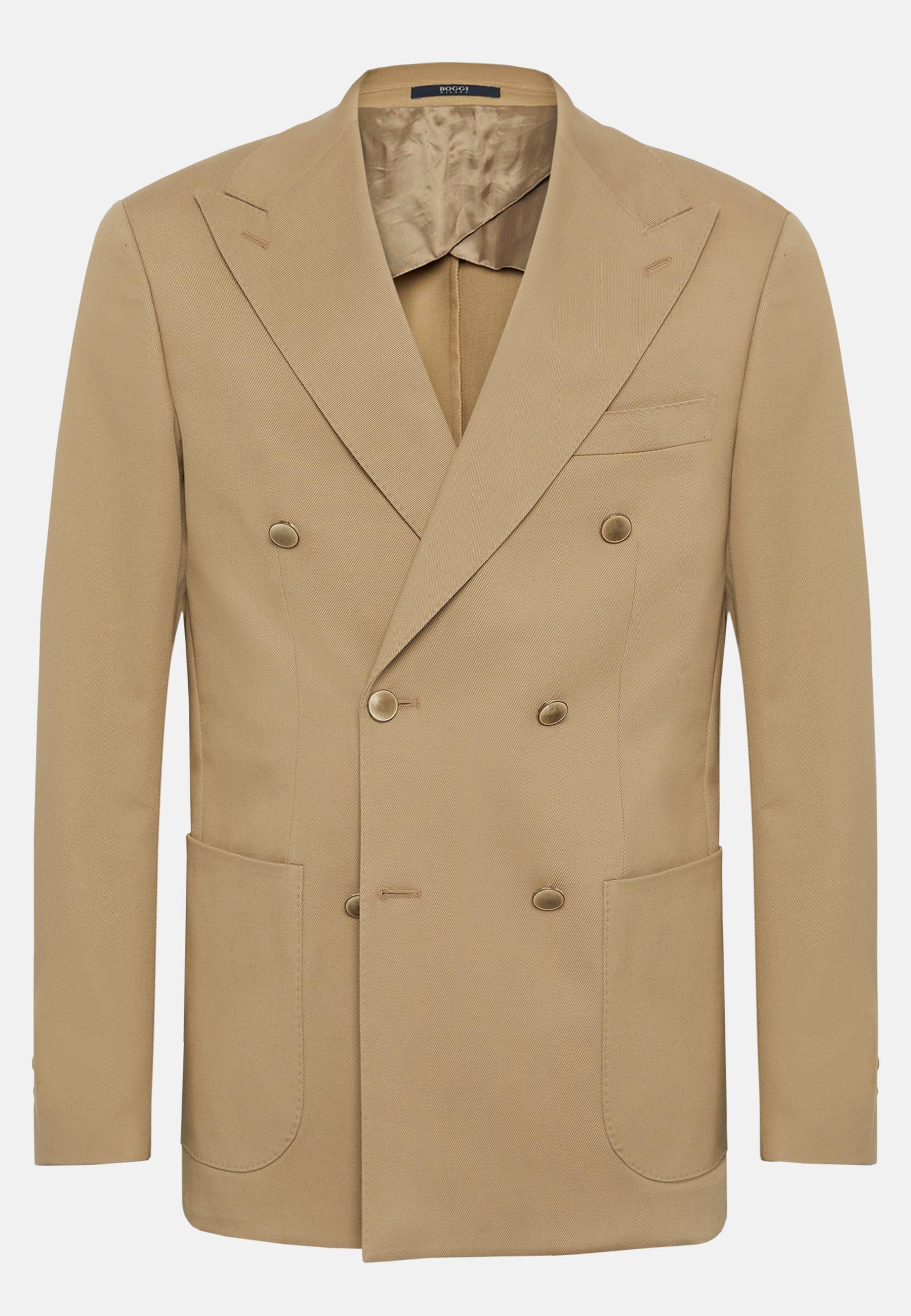 Double-Breasted Jacket Beige, Beige, large image number 6