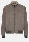 Boggi Milano - Grey Bomber Jacket In Genuine Suede Leather