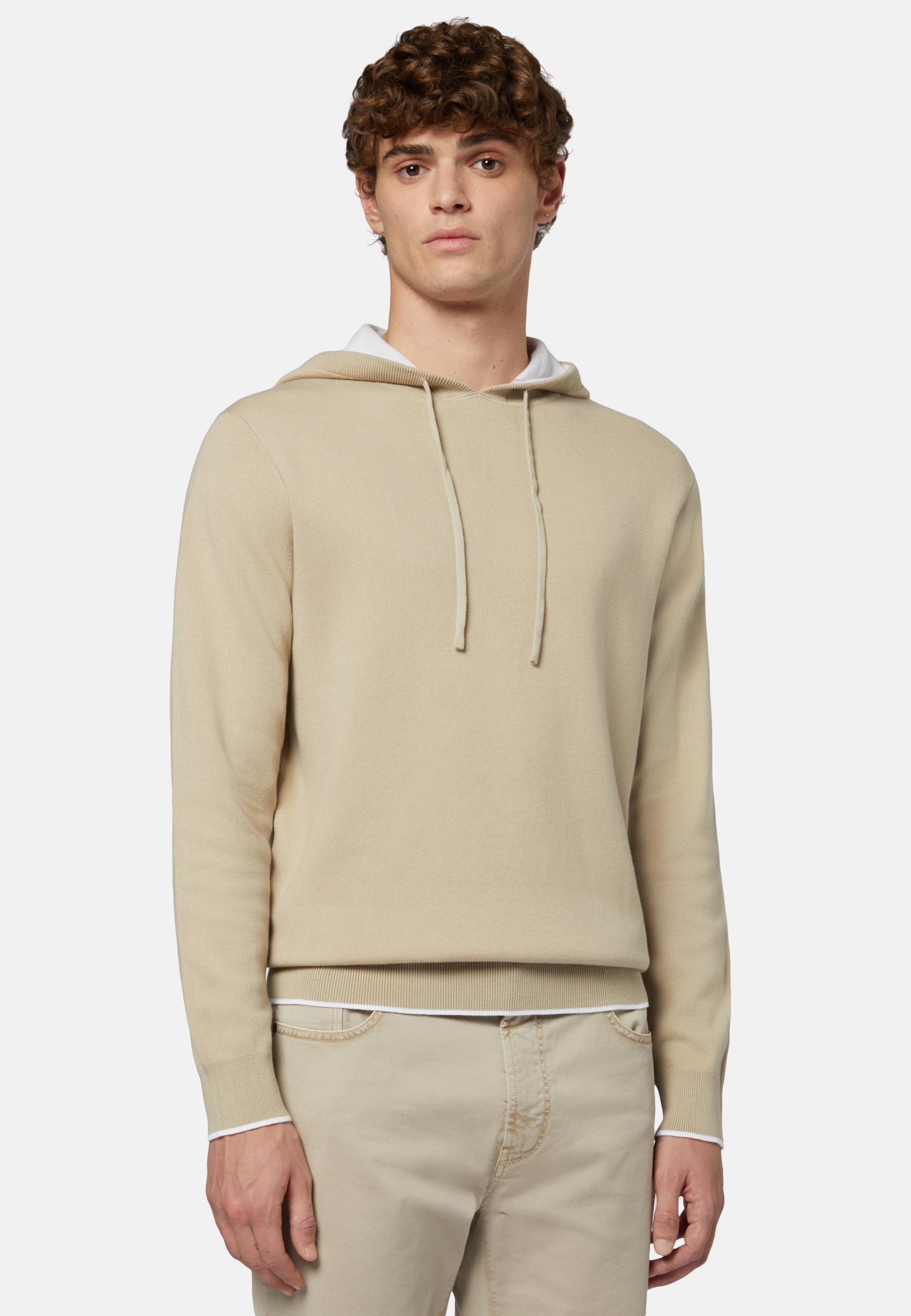 Hoodie In Cotton Beige, , large image number 0