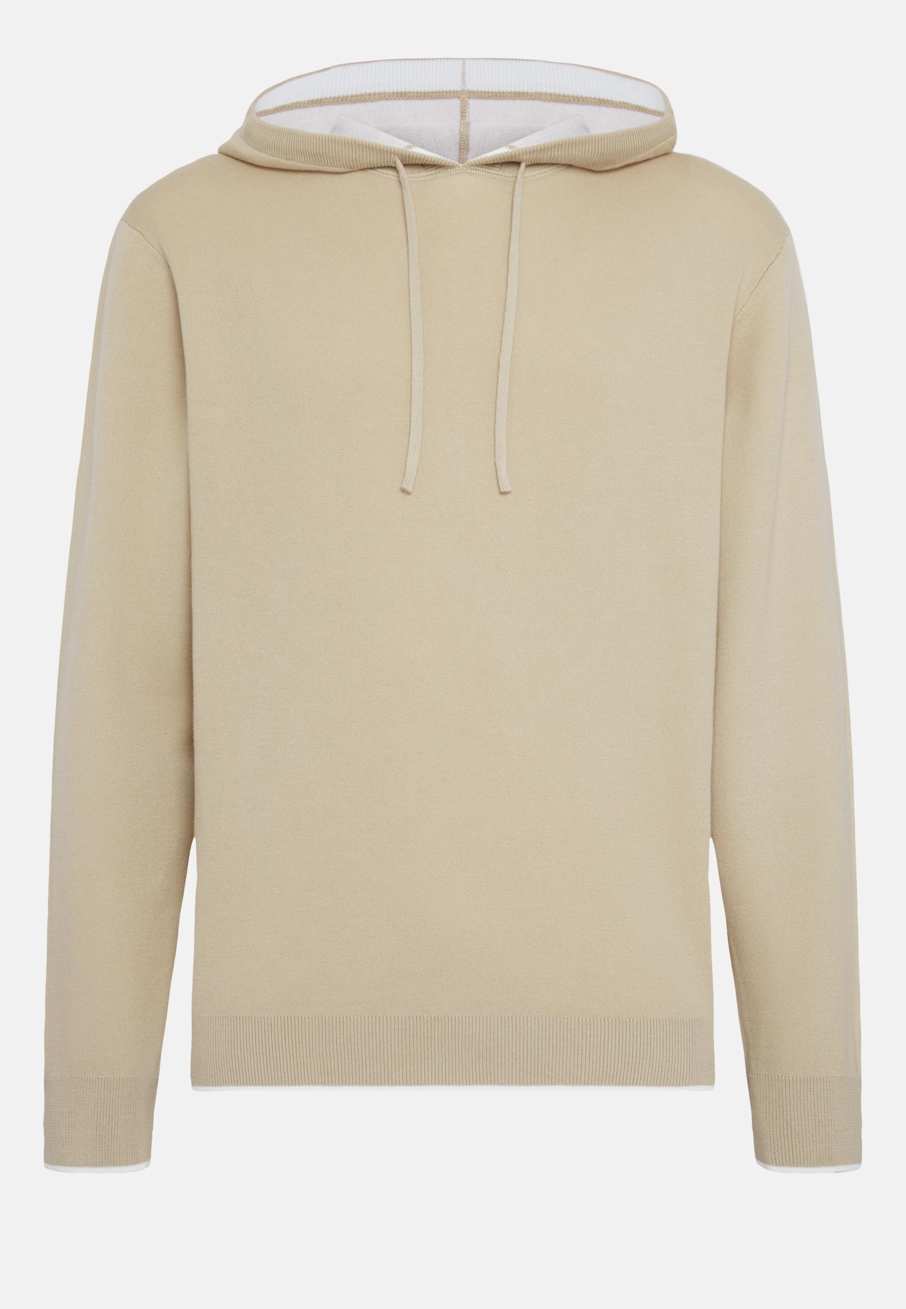 Hoodie In Cotton Beige, 3901_BEIG, large image number 6