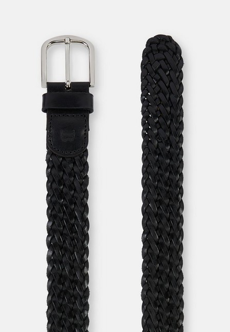 Boggi Milano - Black Woven Leather Belt