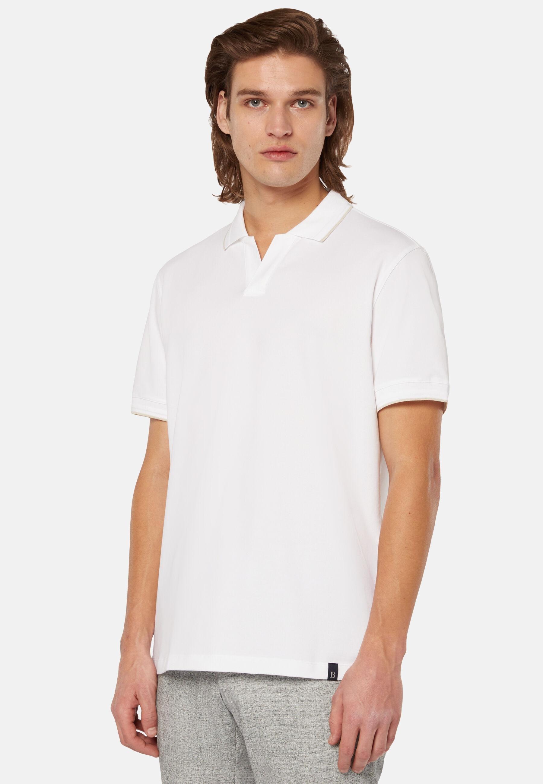 High-Performance Pique Polo Shirt White, White, large image number 0