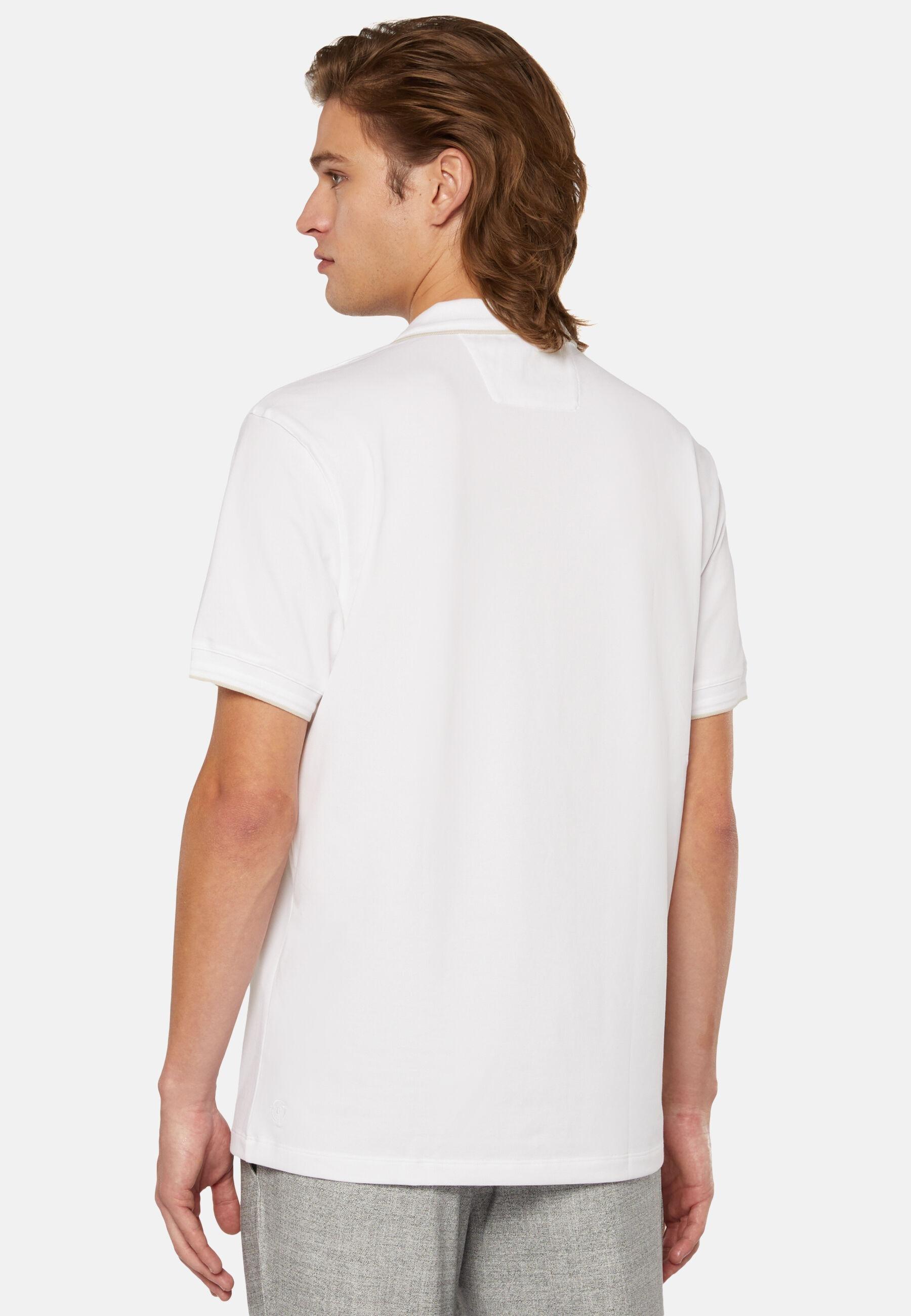 High-Performance Pique Polo Shirt White, White, large image number 1
