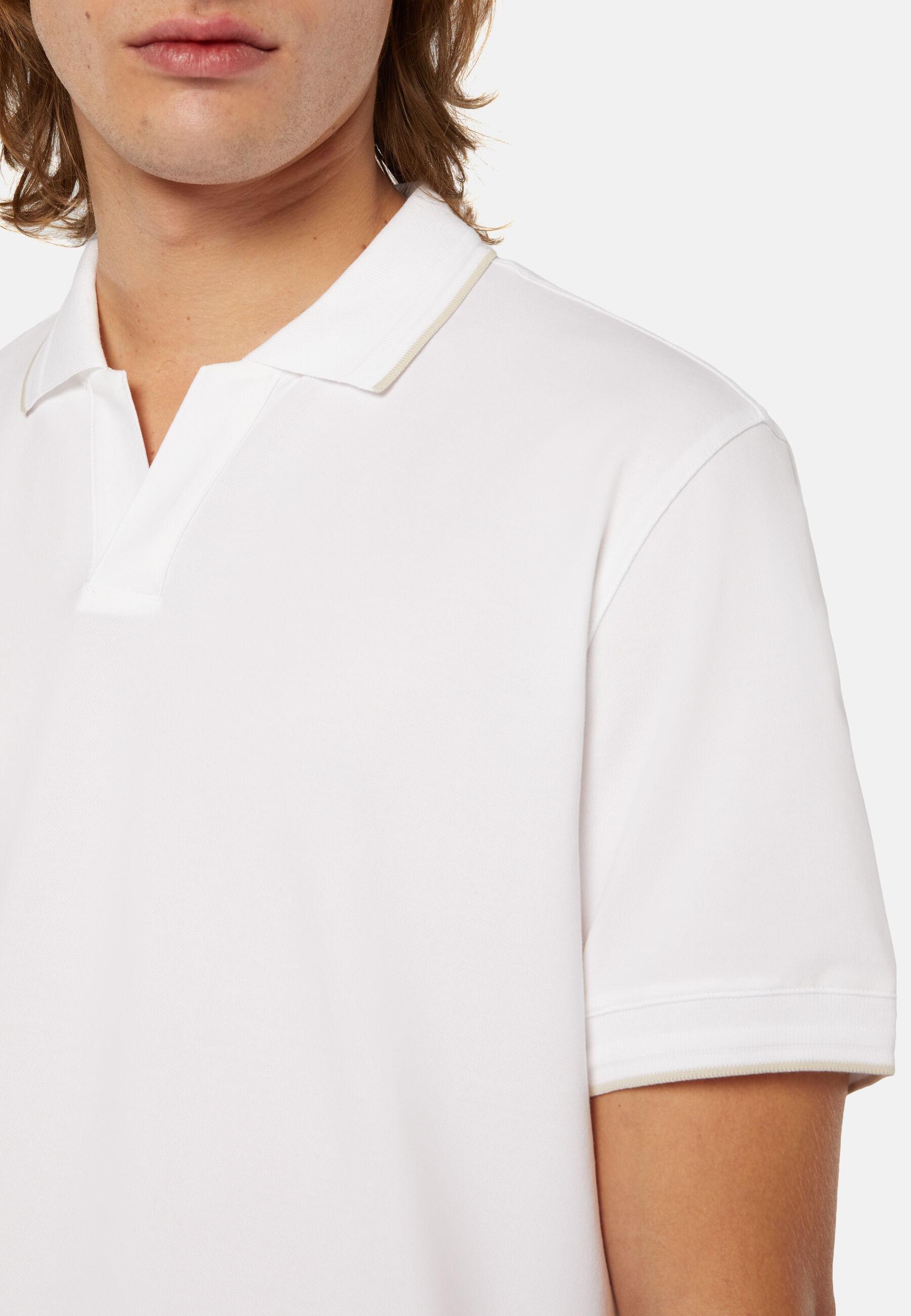 High-Performance Pique Polo Shirt White, White, large image number 2