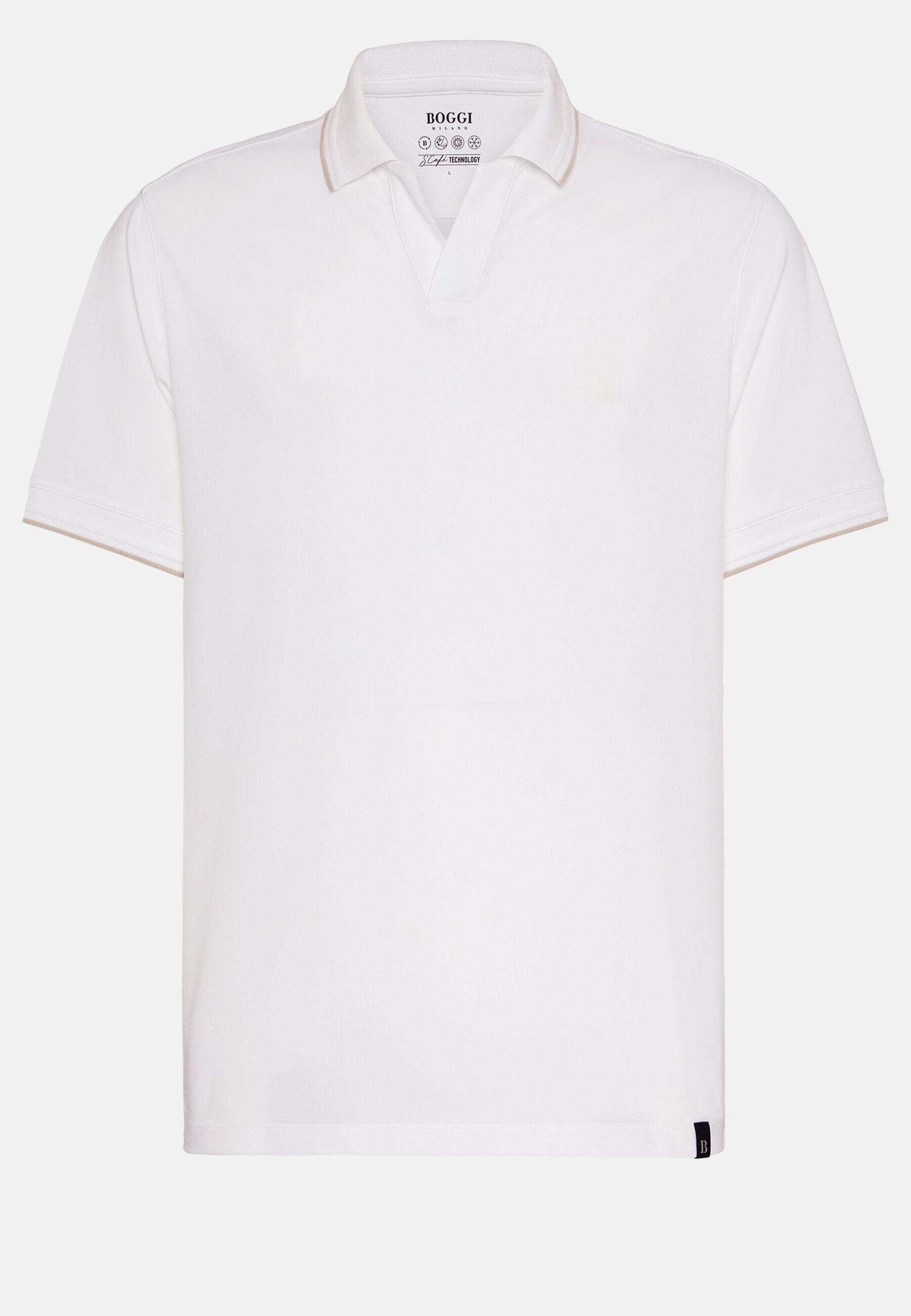 High-Performance Pique Polo Shirt White, White, large image number 3