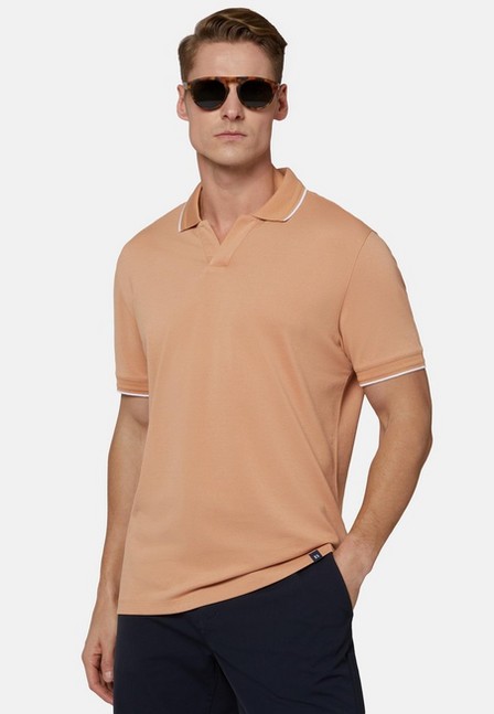 Boggi Milano - Orange High-Performance Pique Polo Shirt