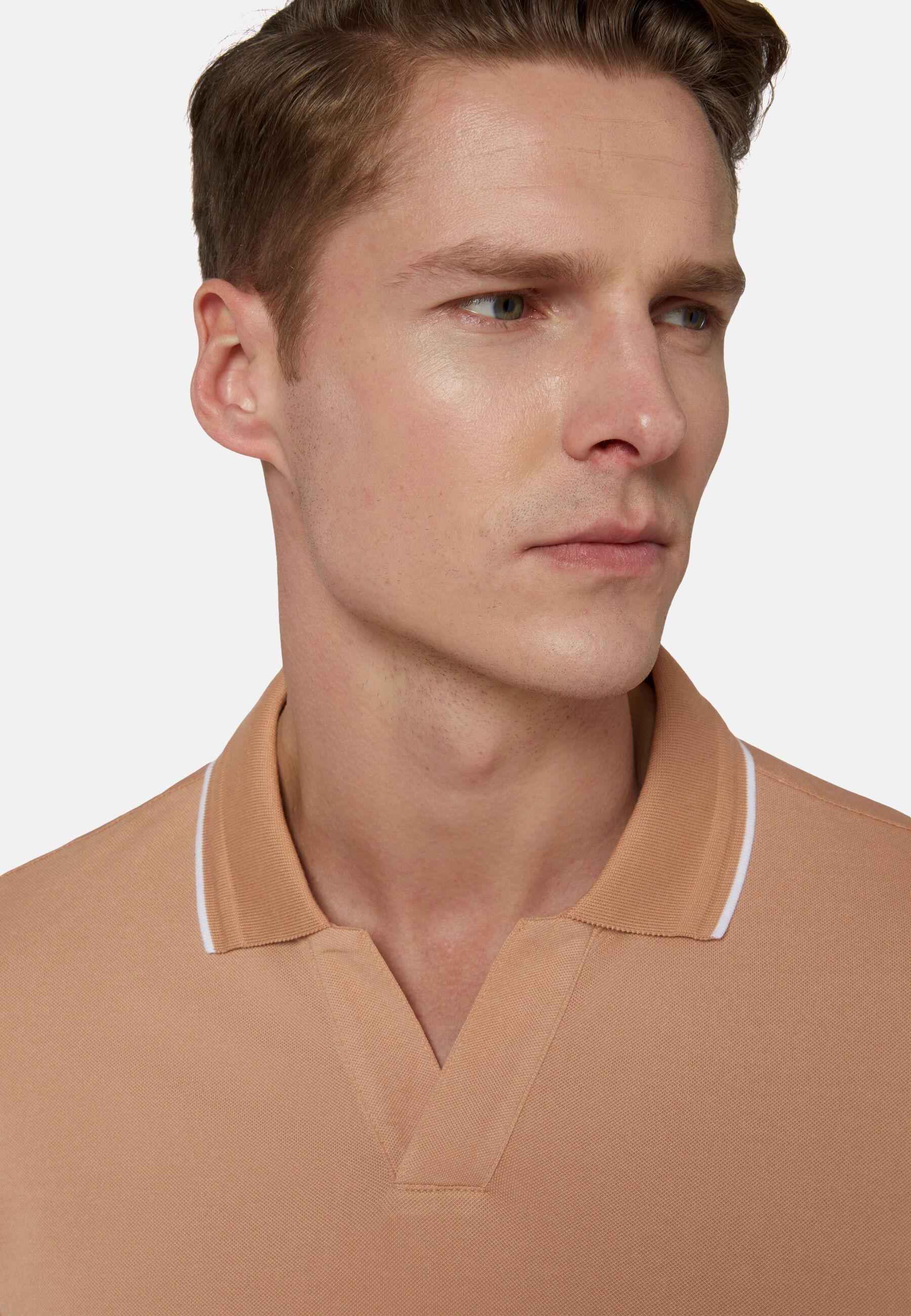 High-Performance Pique Polo Shirt Orange, 3901_ORAN, large image number 4