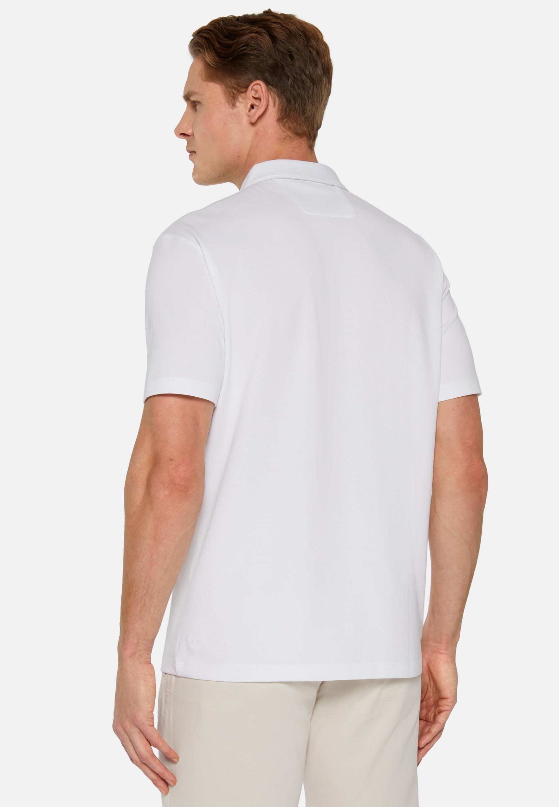 White High-Performance Pique Polo Shirt, , large image number 1