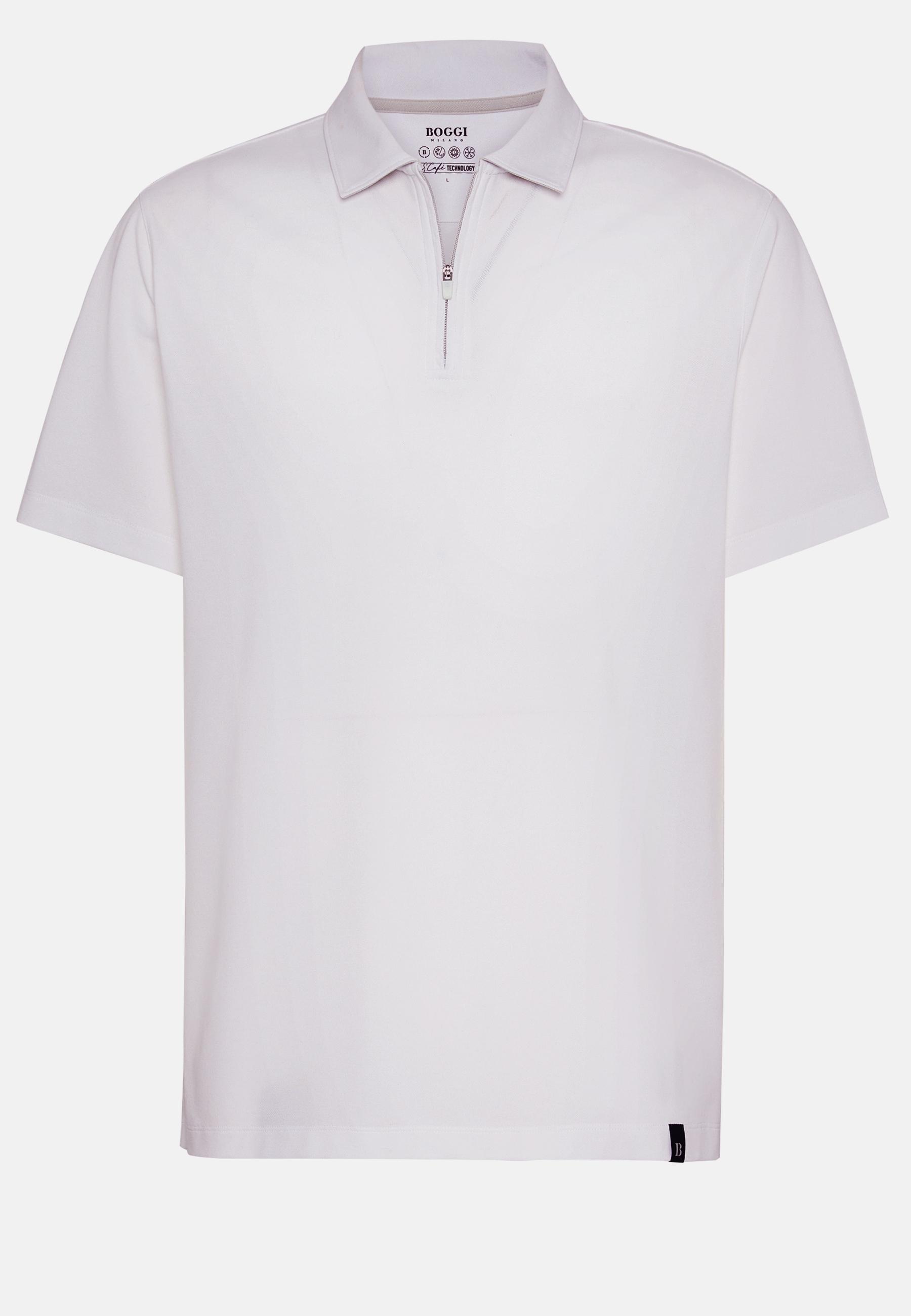 White High-Performance Pique Polo Shirt, , large image number 3