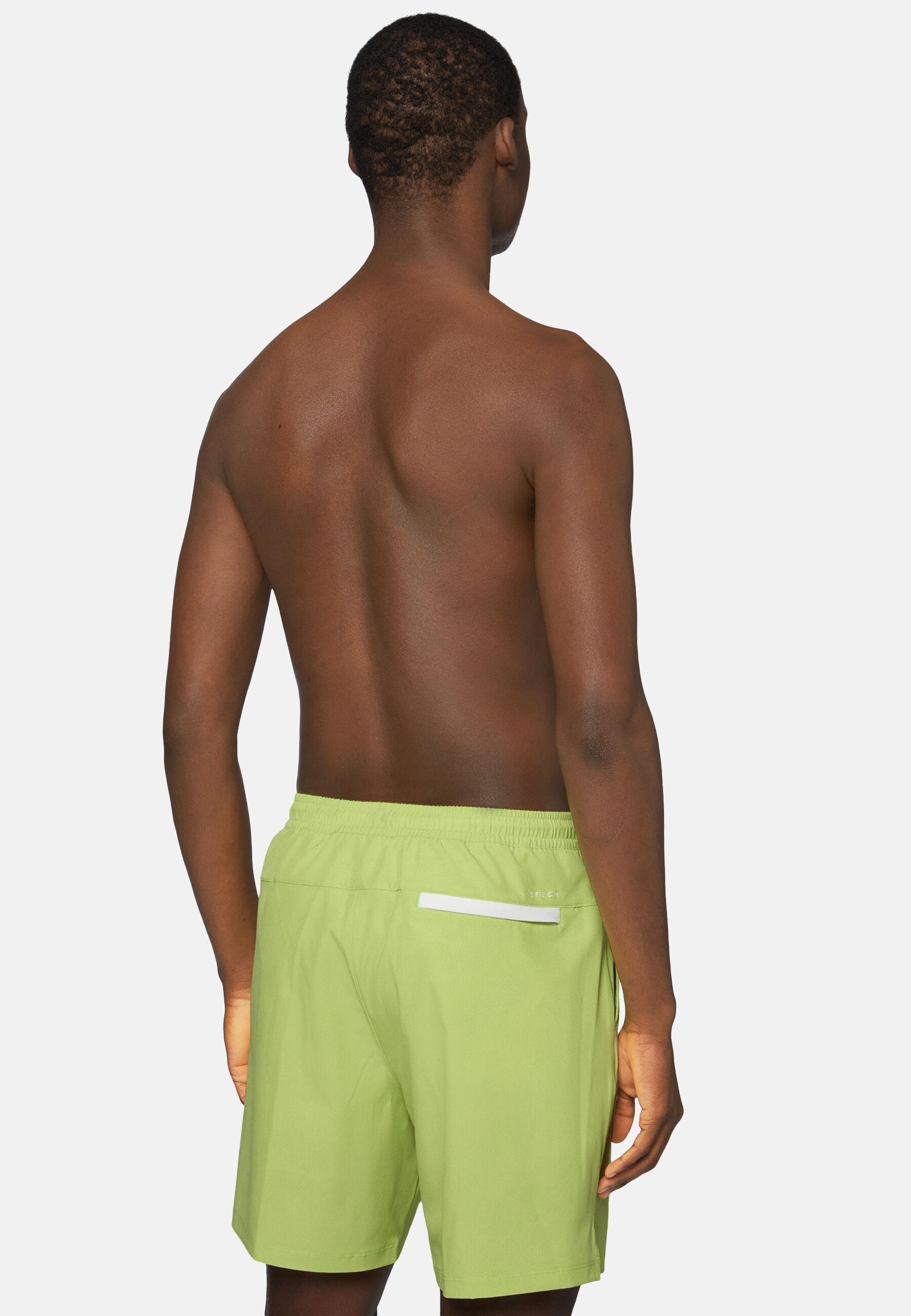 Swimsuit In Printed Technical Fabric Yellow, Yellow, medium