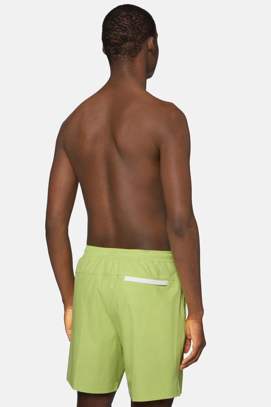 Swimsuit In Printed Technical Fabric Yellow, Yellow, large image number 4