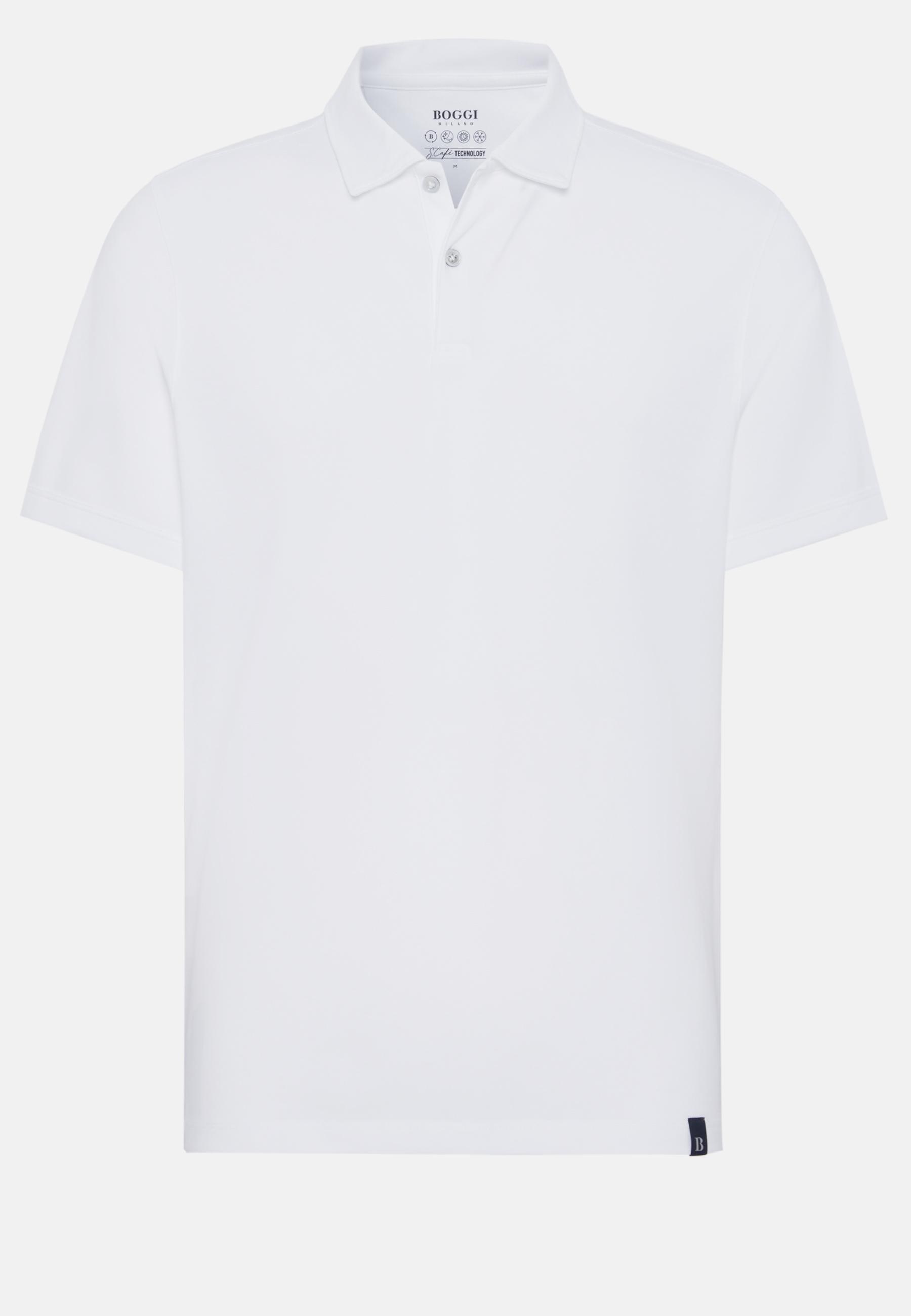 Boggi Milano - White Spring High-Performance Pique Polo Shirt