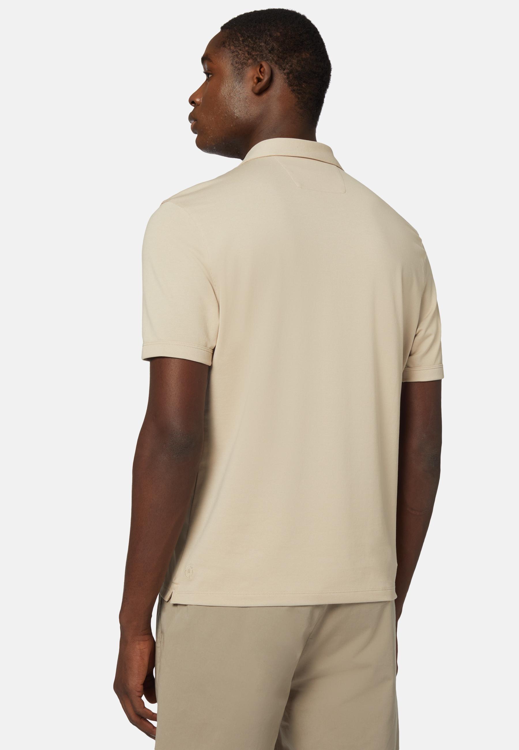 Spring High-Performance Pique Polo Shirt Beige, Beige, large image number 3