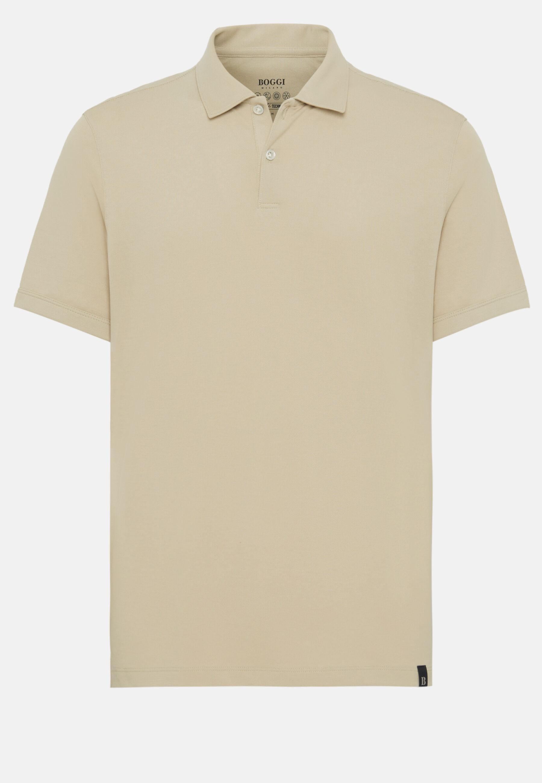 Spring High-Performance Pique Polo Shirt Beige, Beige, large image number 5
