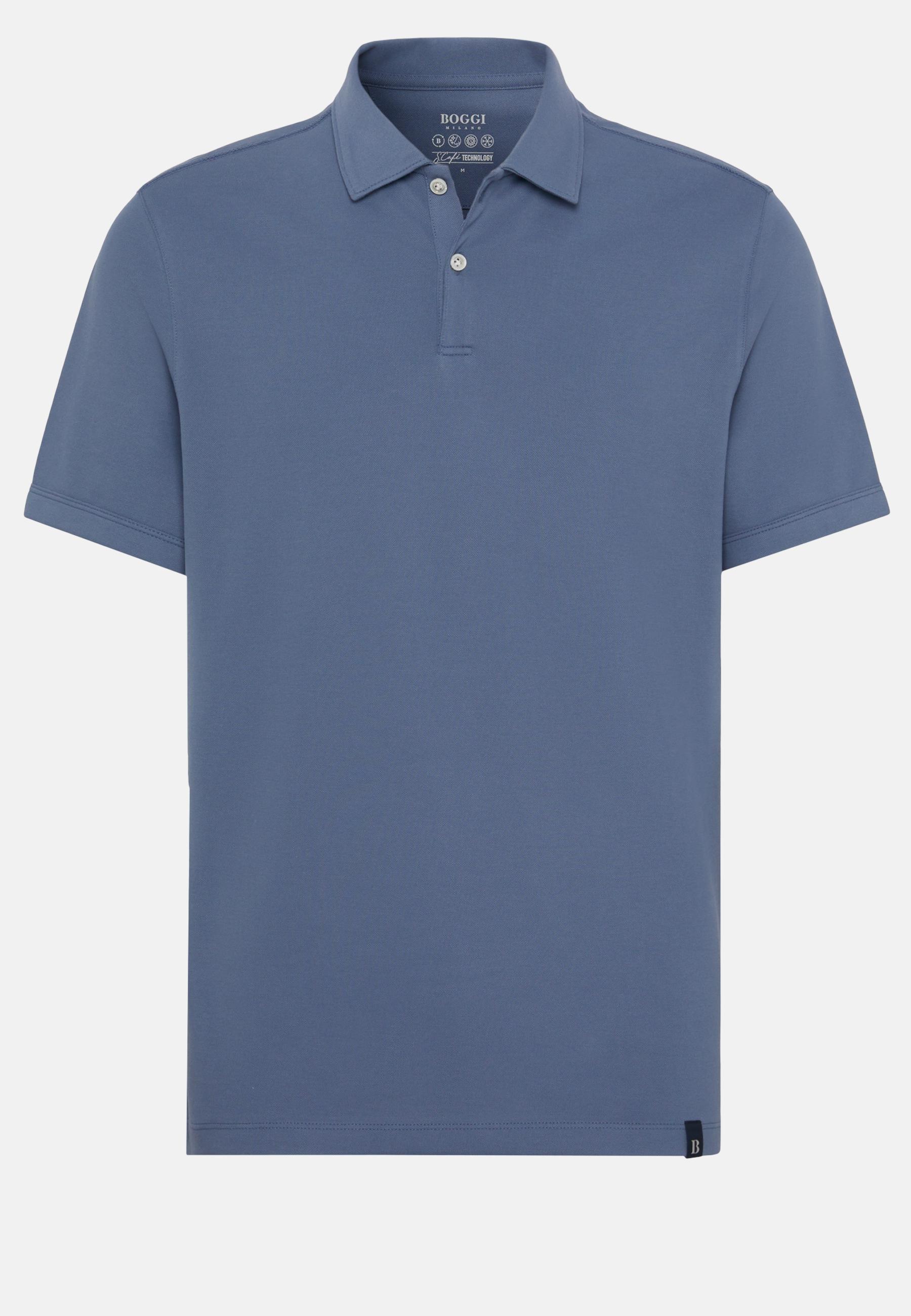 Boggi Milano - Navy High-Performance Pique Polo Shirt