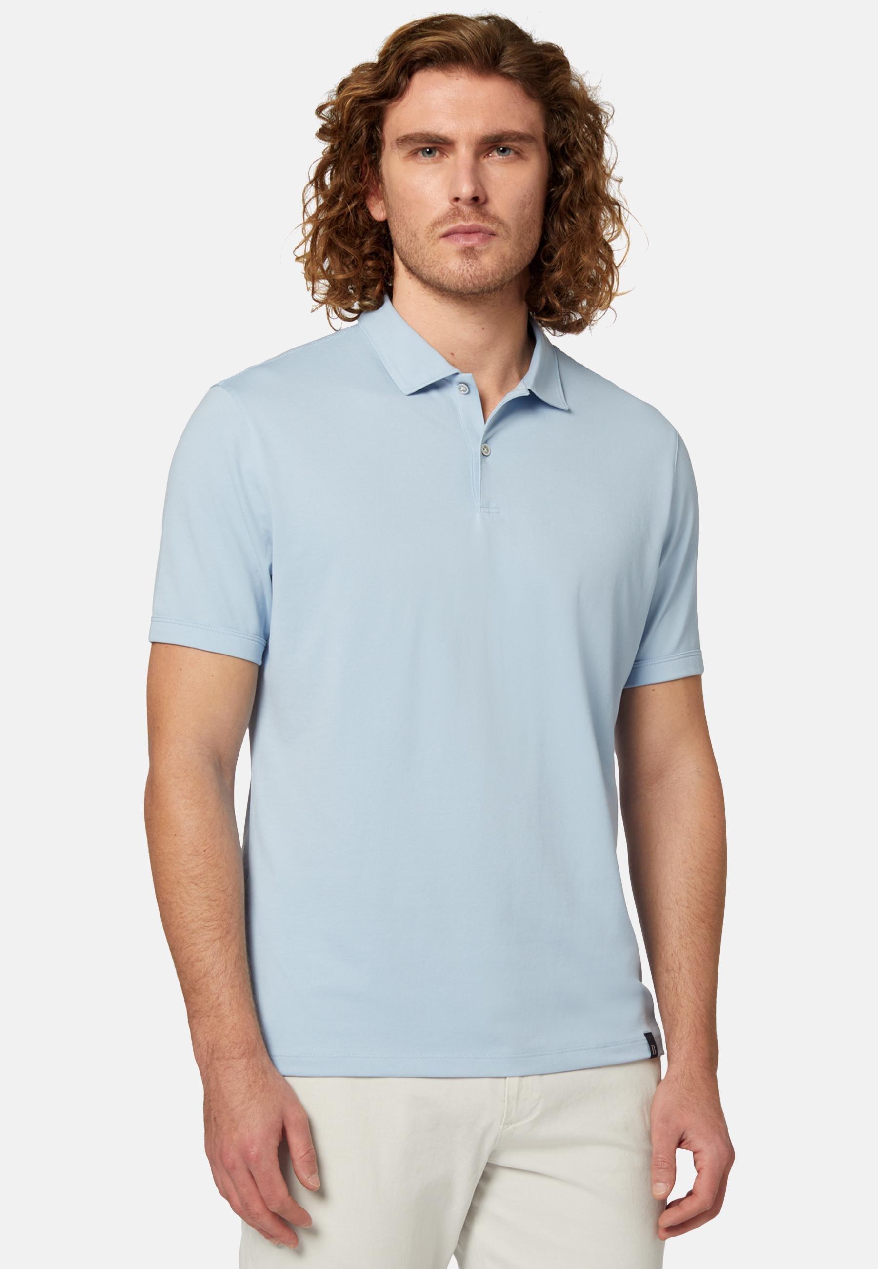 Boggi Milano - Blue High-Performance Pique Polo Shirt