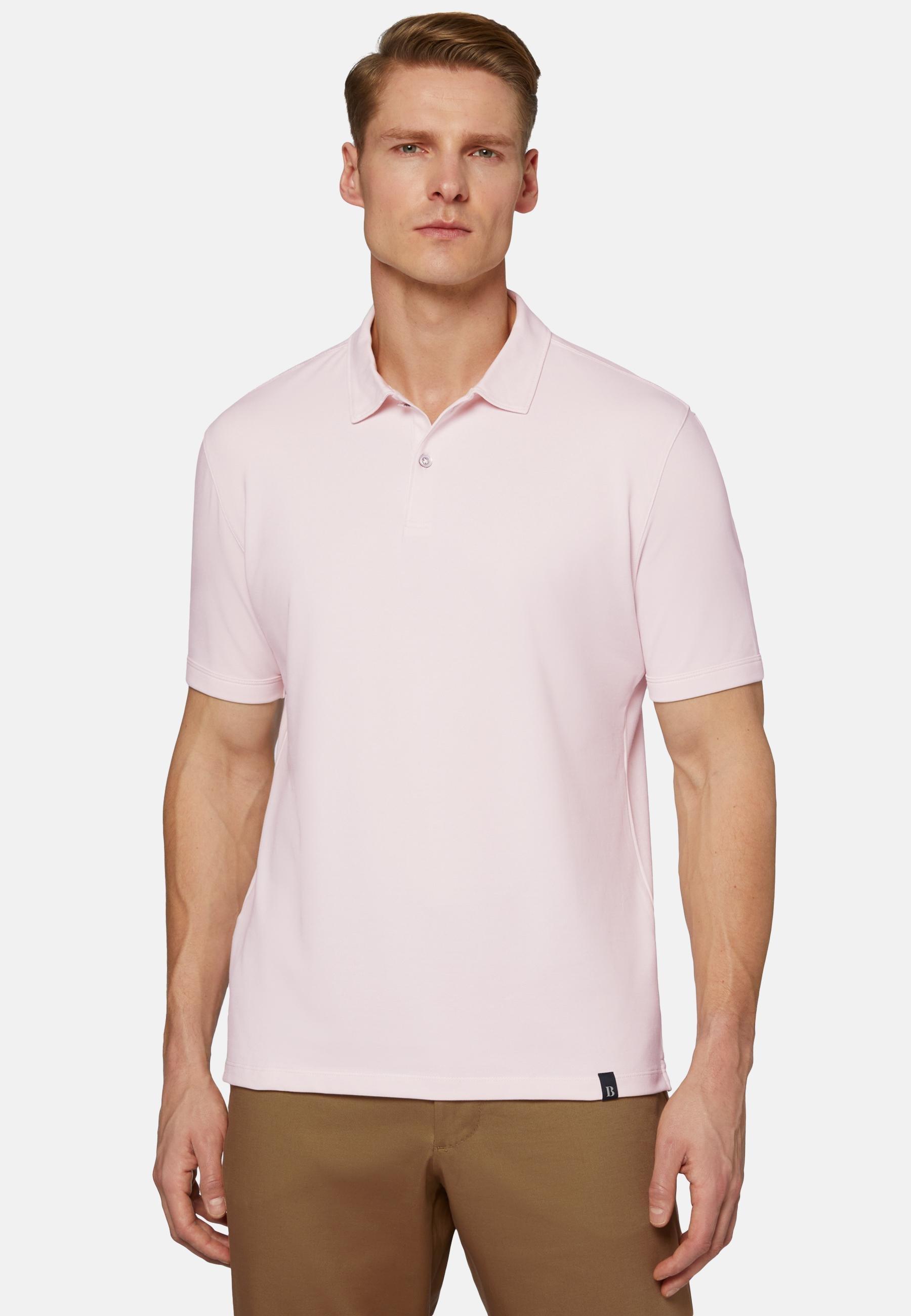 High-Performance Pique Polo Shirt Pink, Pink, large image number 0