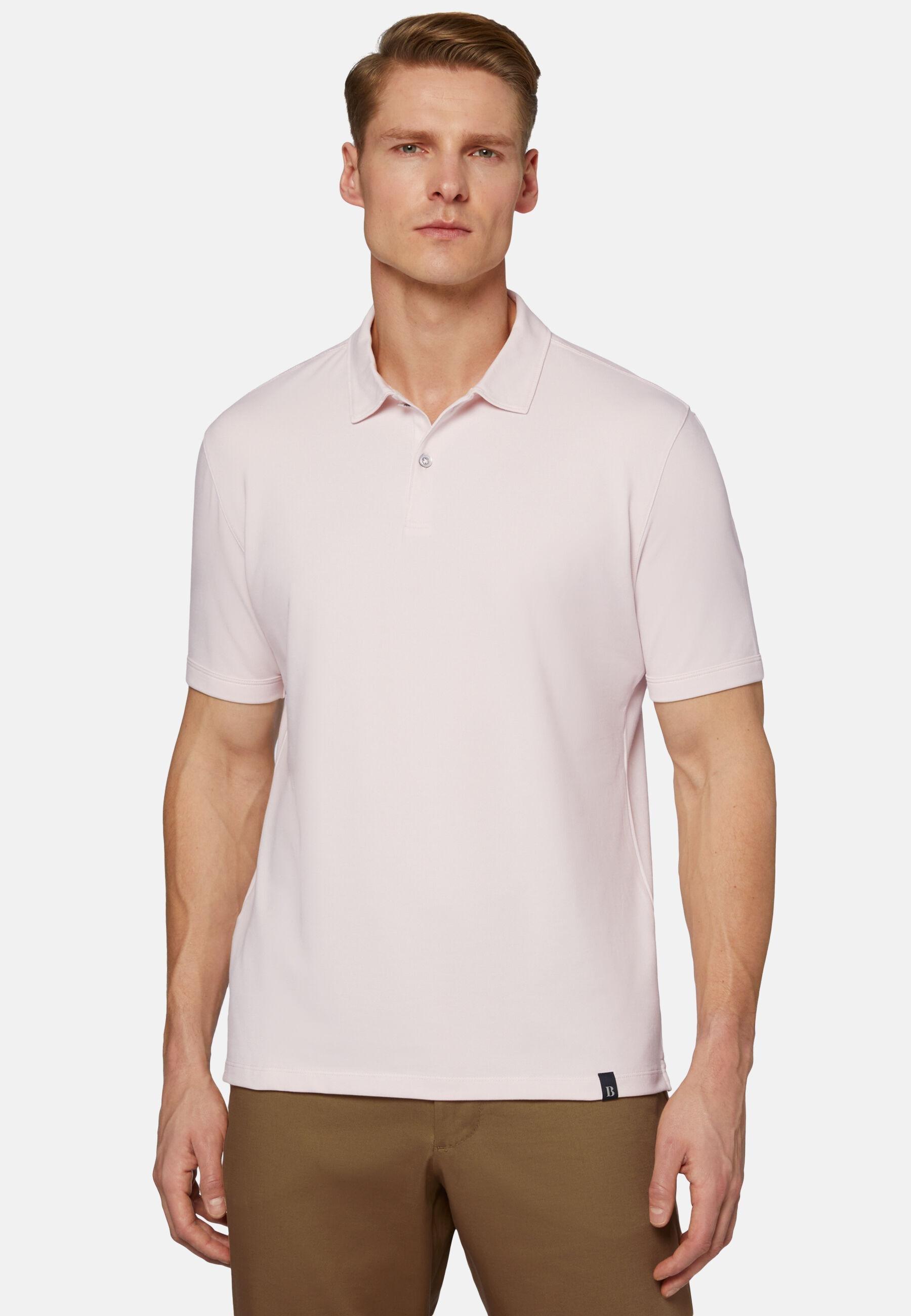 High-Performance Pique Polo Shirt Pink, Pink, large image number 0