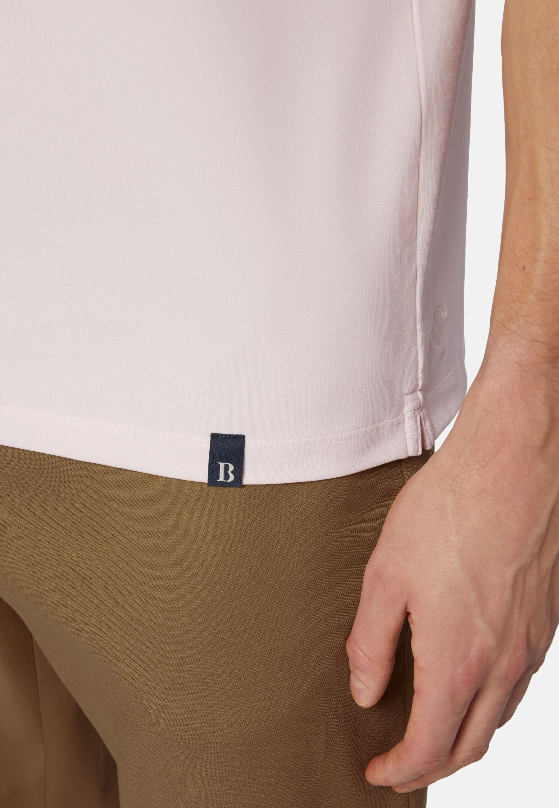 High-Performance Pique Polo Shirt Pink, Pink, large image number 4