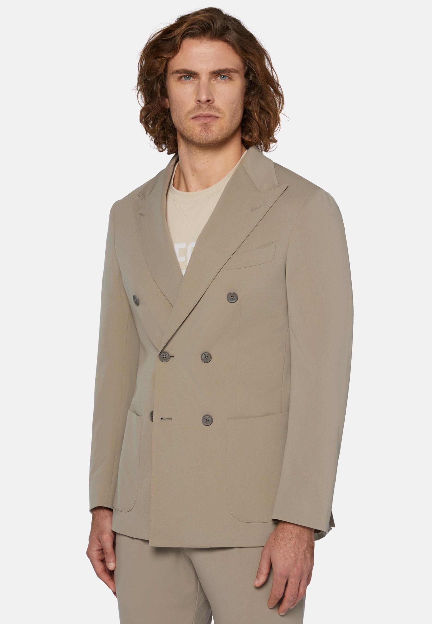 B-Tech Double-Breasted Jacket Beige, Mud, large image number 0