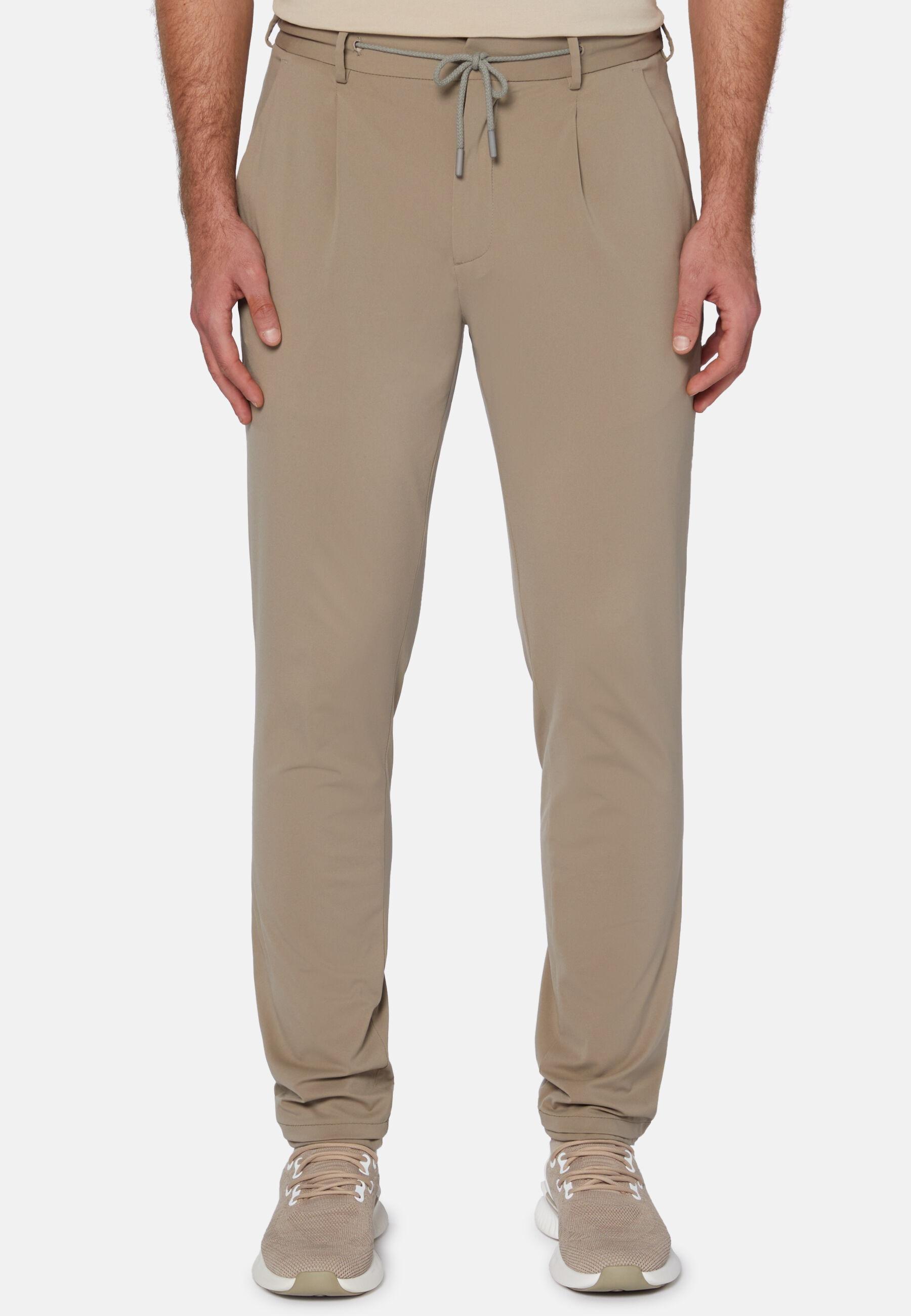 B-Tech Stretch Nylon Trousers Beige, Mud, large image number 0