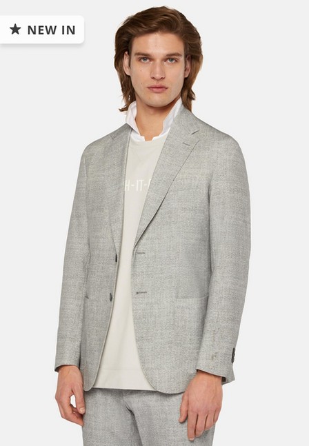 Boggi Milano - Grey Micro Patterned Nylon Jacket