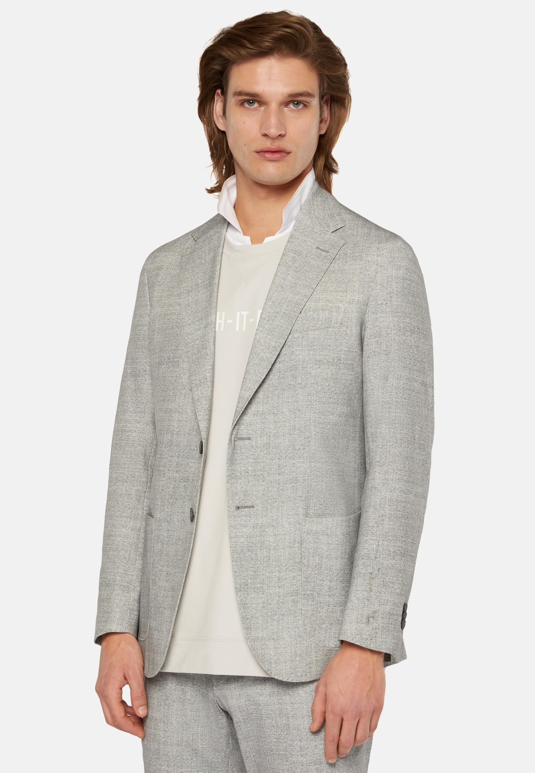 Boggi Milano - Grey Micro Patterned Nylon Jacket