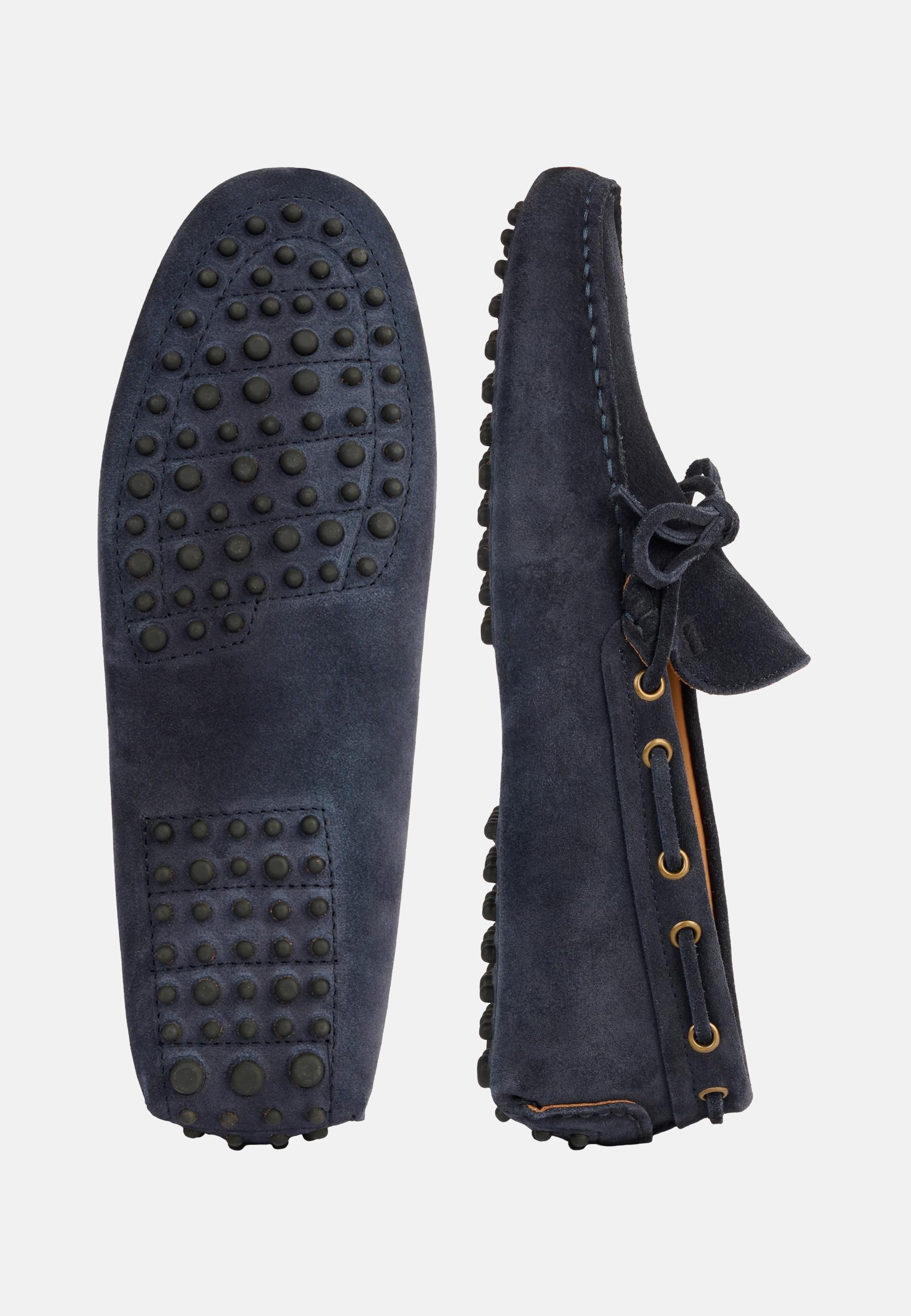 Navy Suede Loafers, , large image number 2
