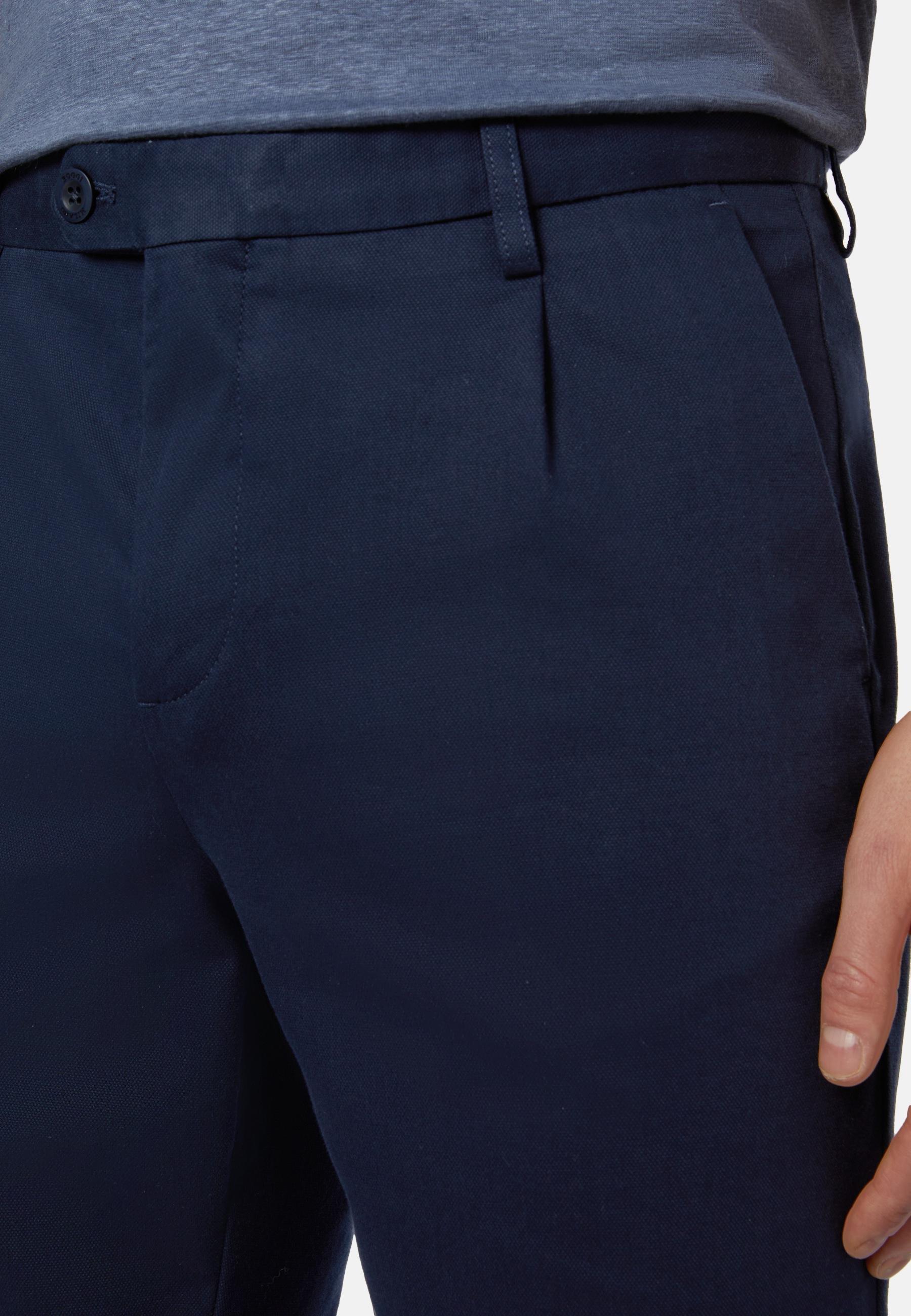 Stretch Bermuda Shorts Navy, Navy blue, large image number 3