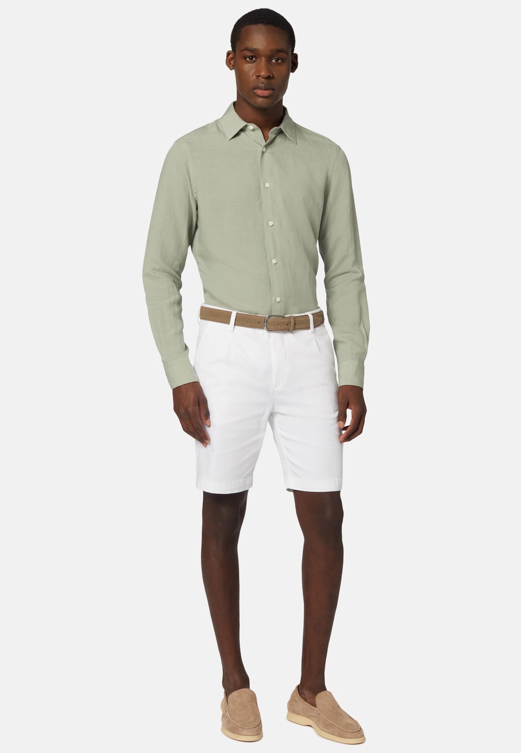 Stretch Bermuda Shorts White, White, large image number 1