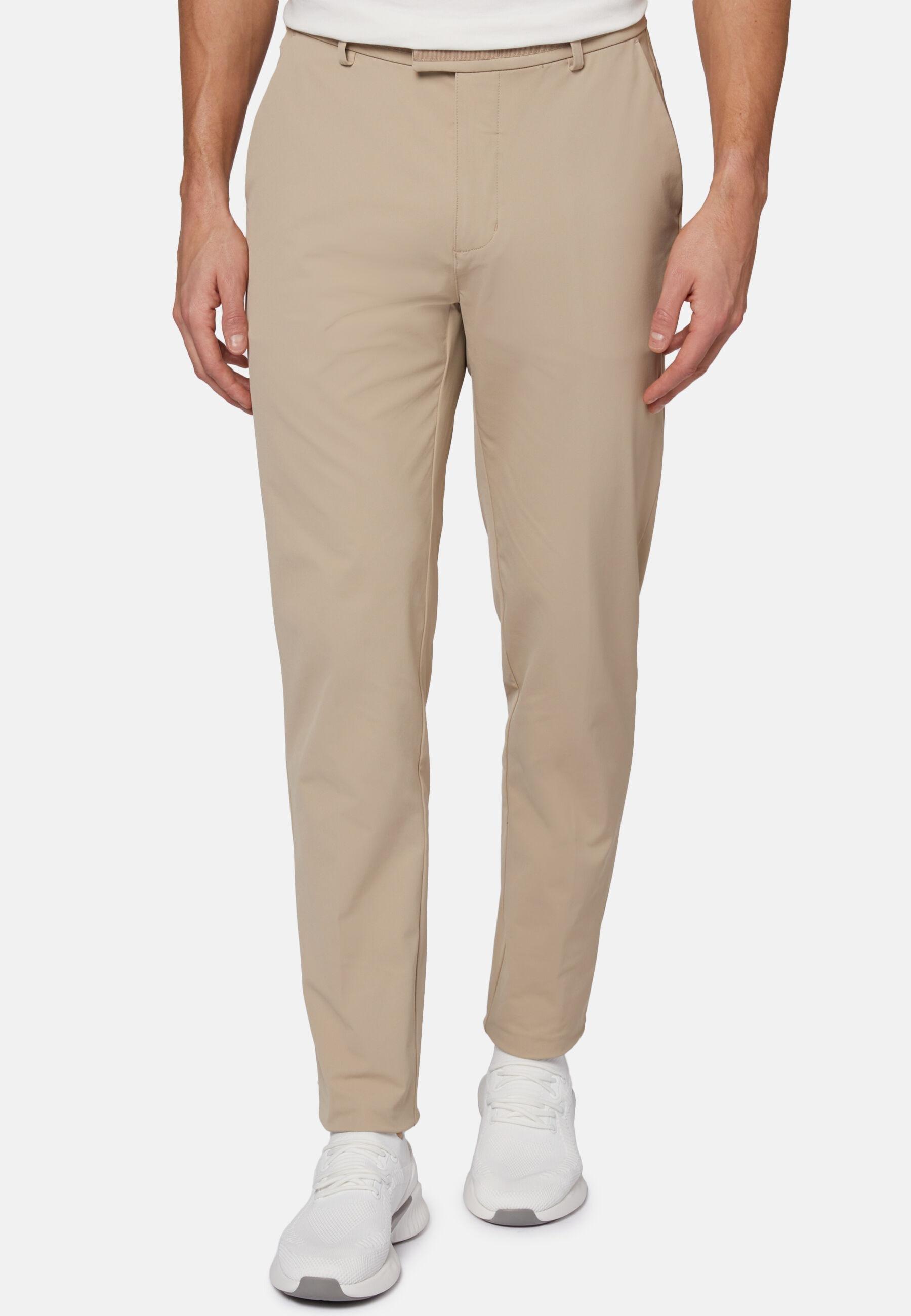 B-Tech Stretch Nylon Trousers Beige, Beige, large image number 0