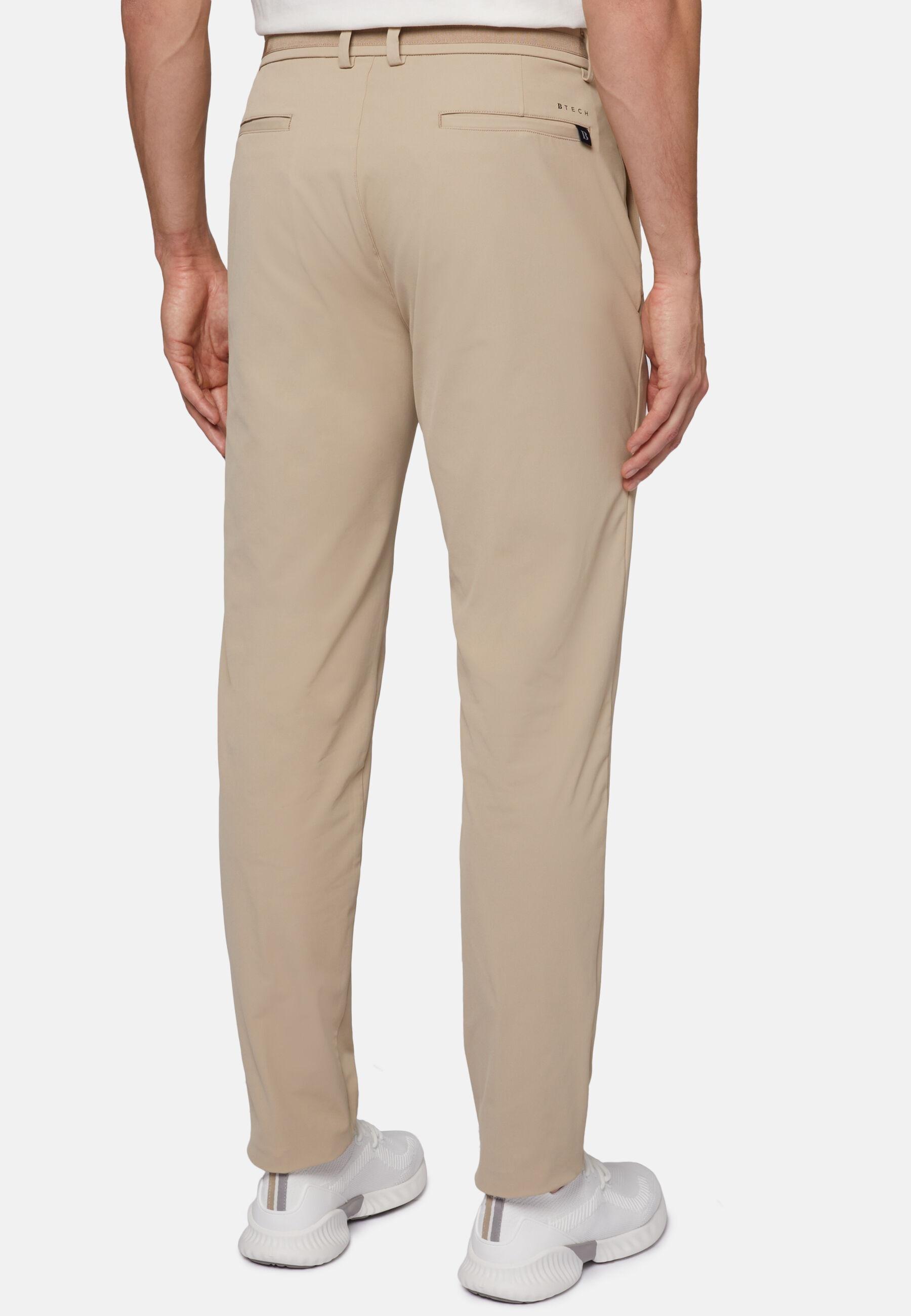 B-Tech Stretch Nylon Trousers Beige, Beige, large image number 2