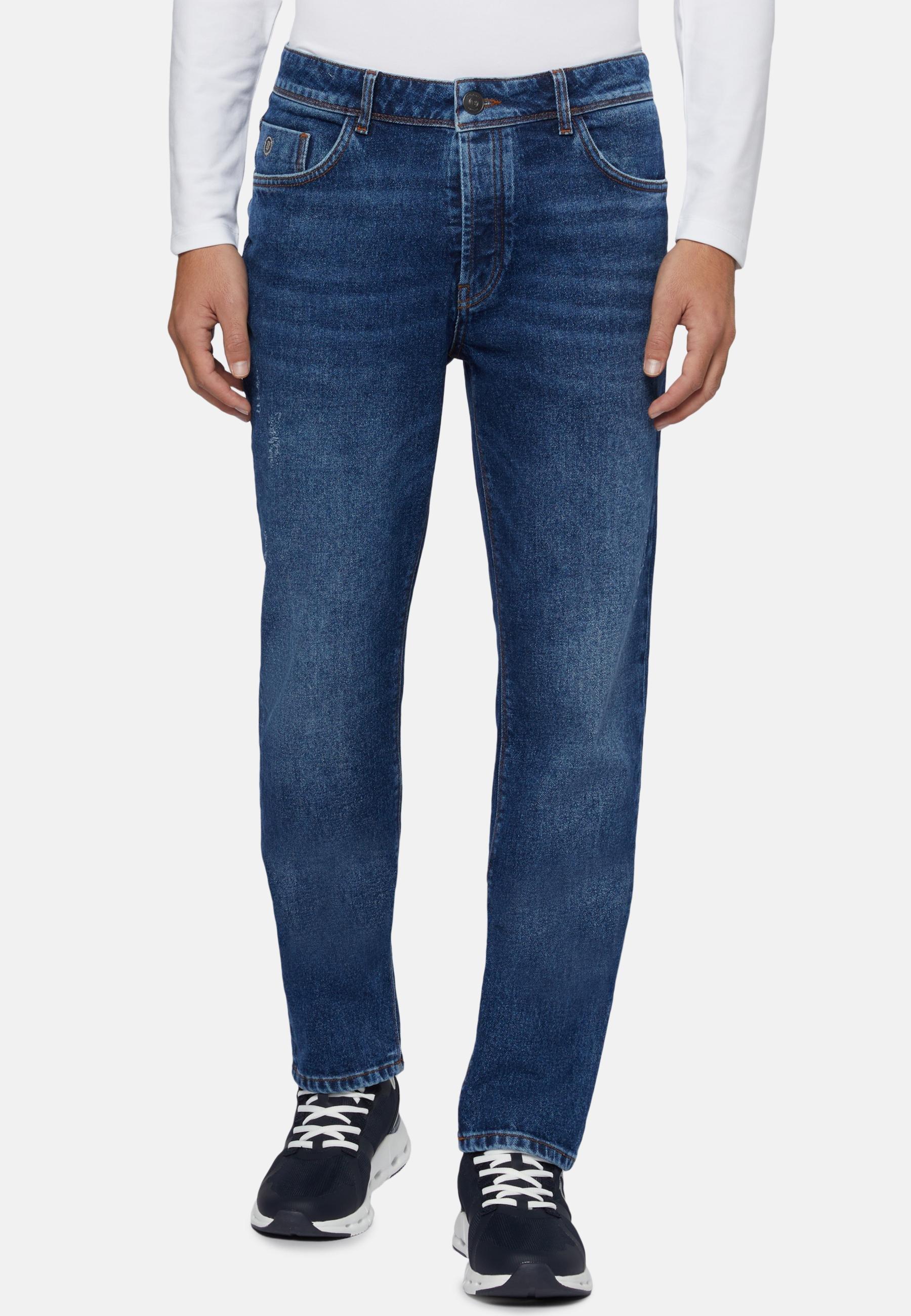 Stretch Denim Jeans Blue, Dark Blue, large image number 0