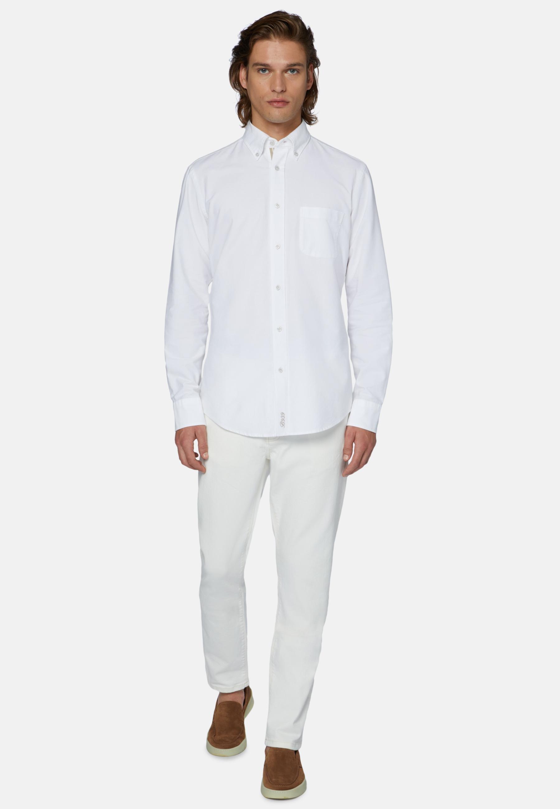 Stretch Denim Jeans Cream, Cream, large image number 1