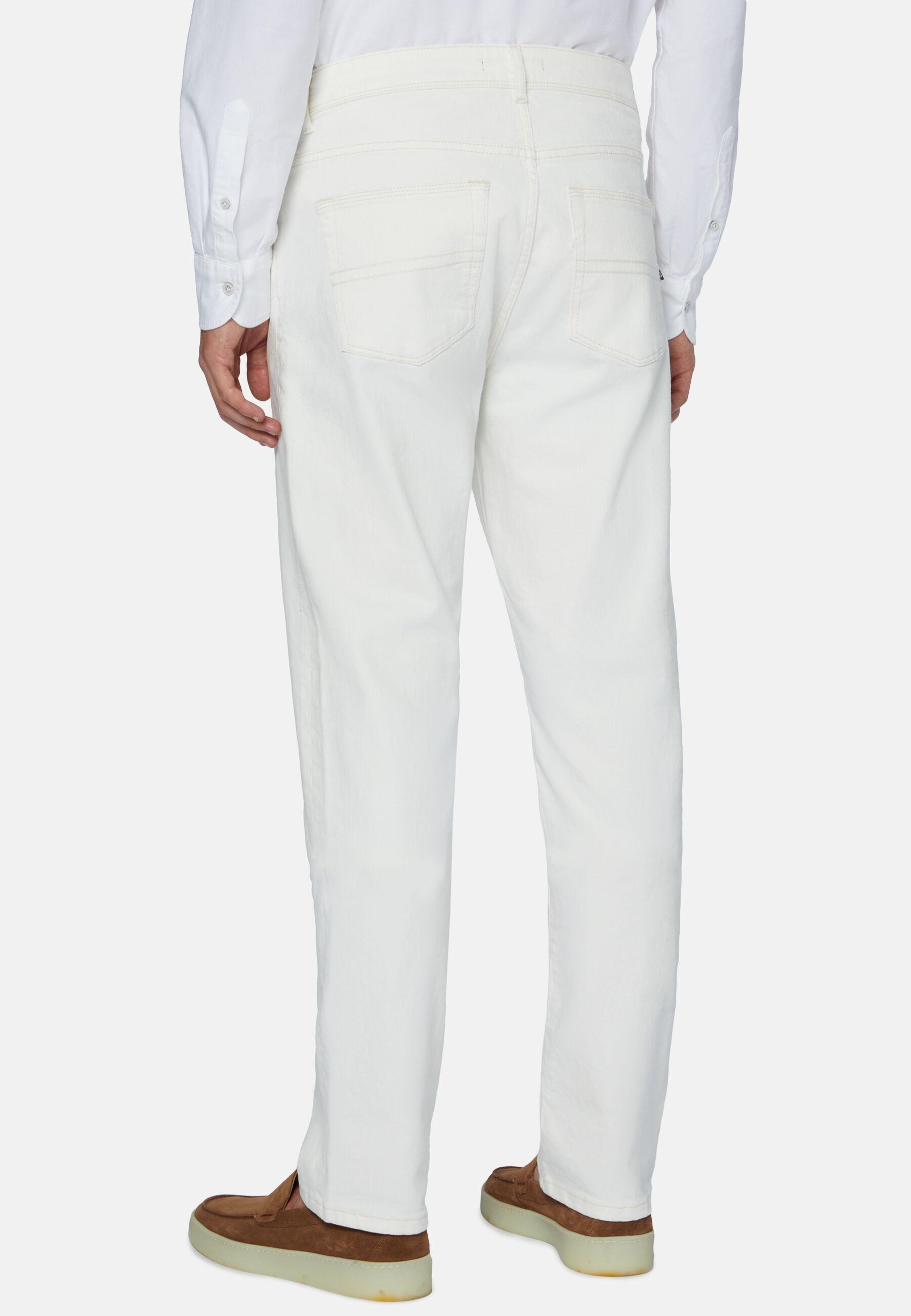 Stretch Denim Jeans Cream, Cream, large image number 5