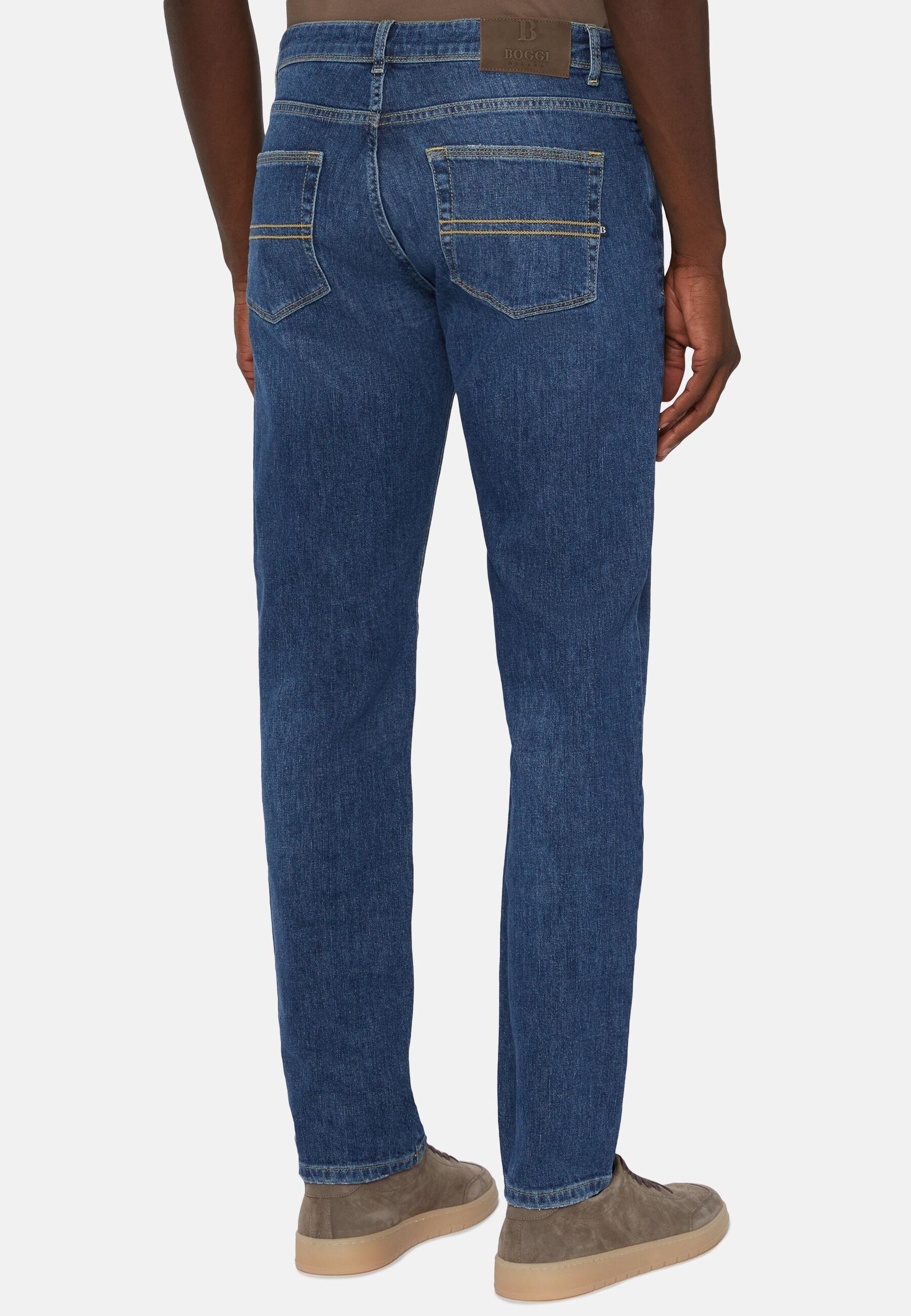 Stretch Denim Jeans Blue, Dark Blue, large image number 5