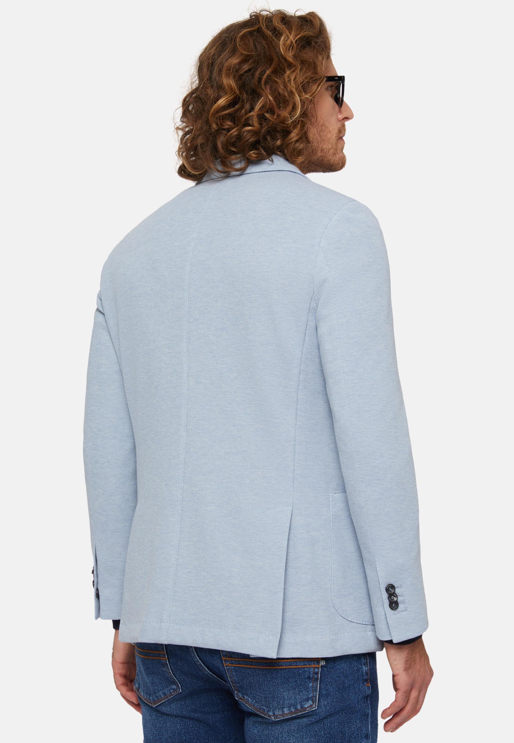 B-Jersey Cotton Jacket Blue, Light Blue, large image number 1
