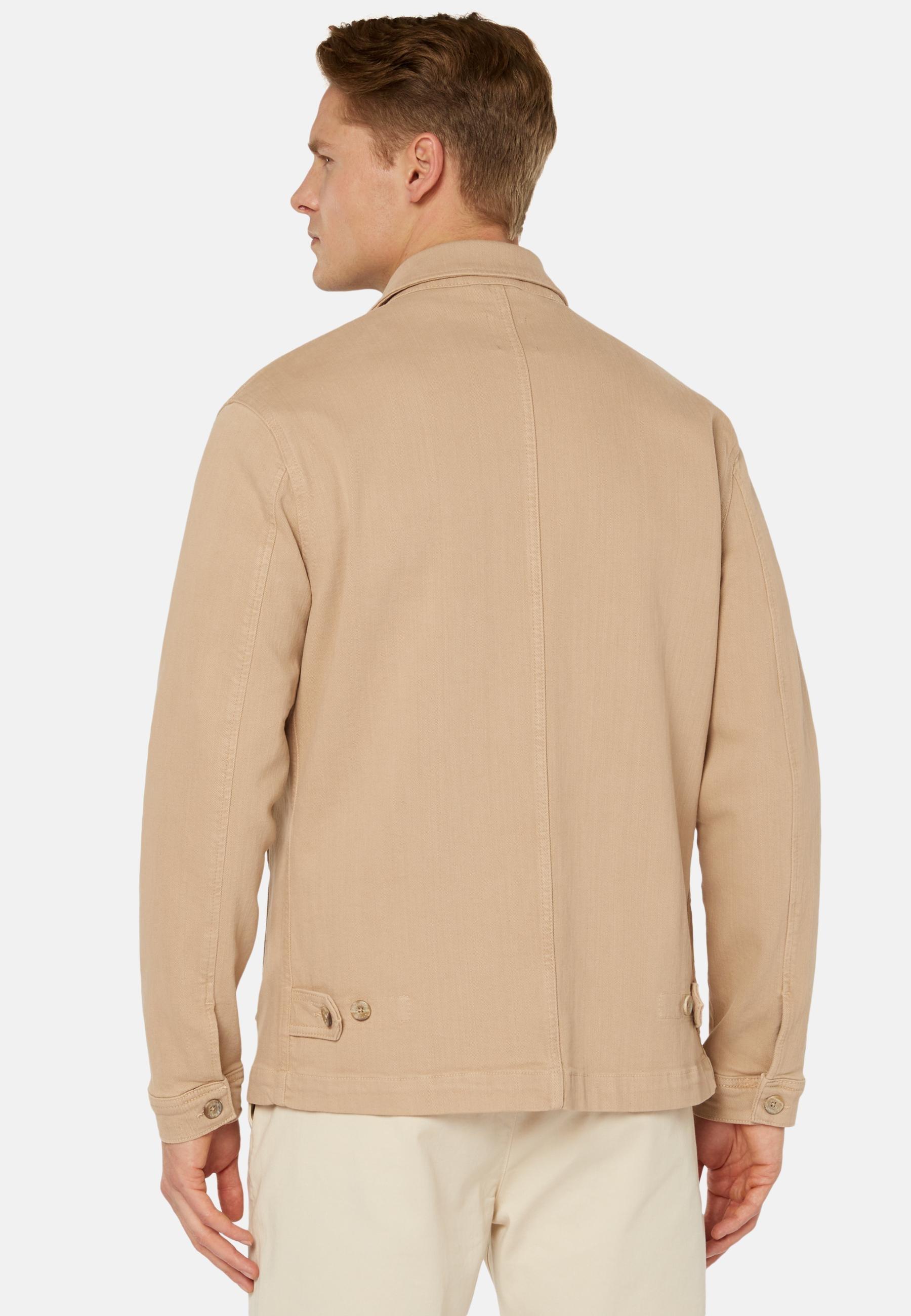Cotton Shirt Jacket Beige, , large image number 2