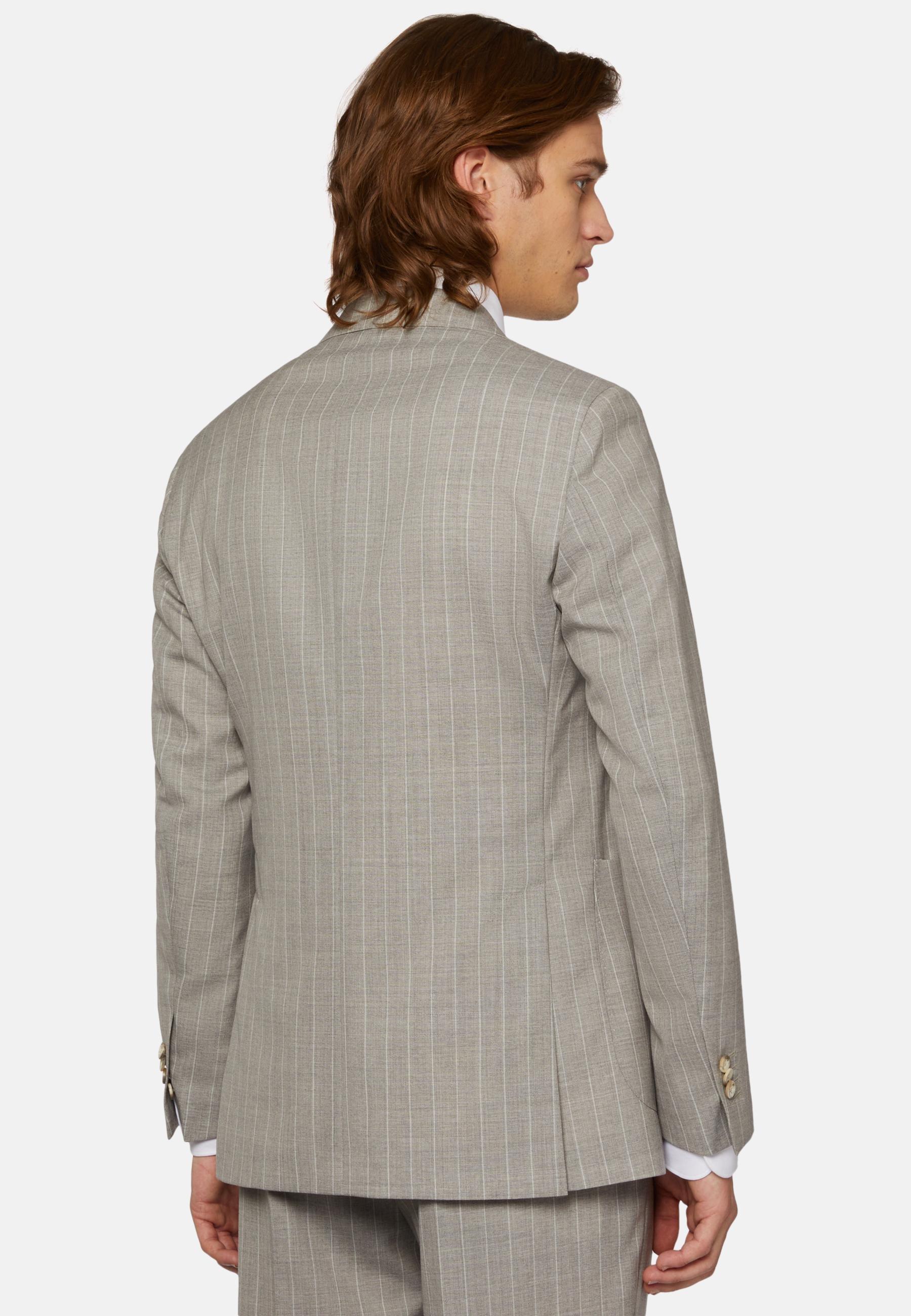 Boggi Milano - Grey Pinstripe Pure Wool Suit