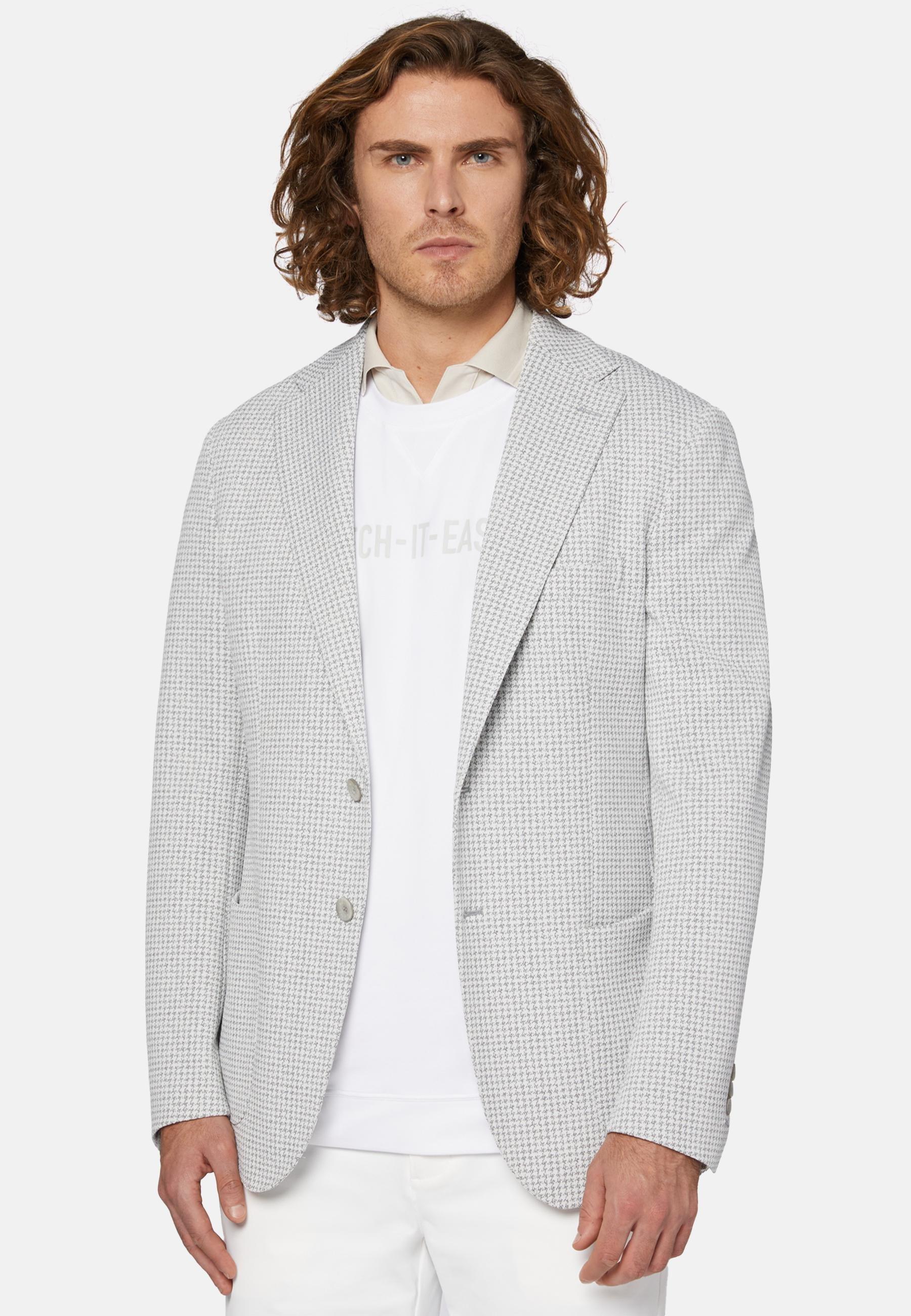 Houndstooth B Tech Jacket Grey, , large image number 0