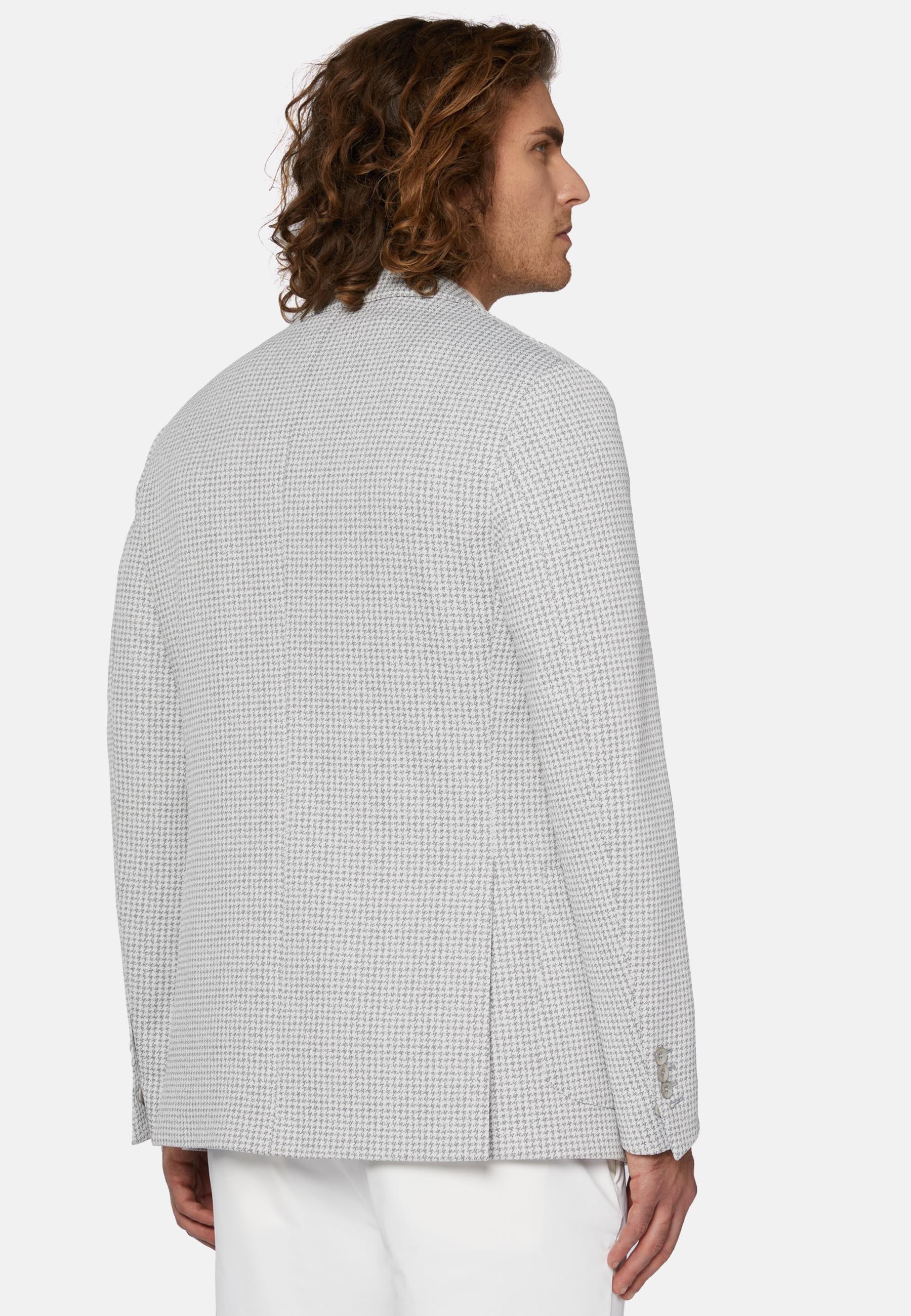 Houndstooth B Tech Jacket Grey, Light grey, large image number 4