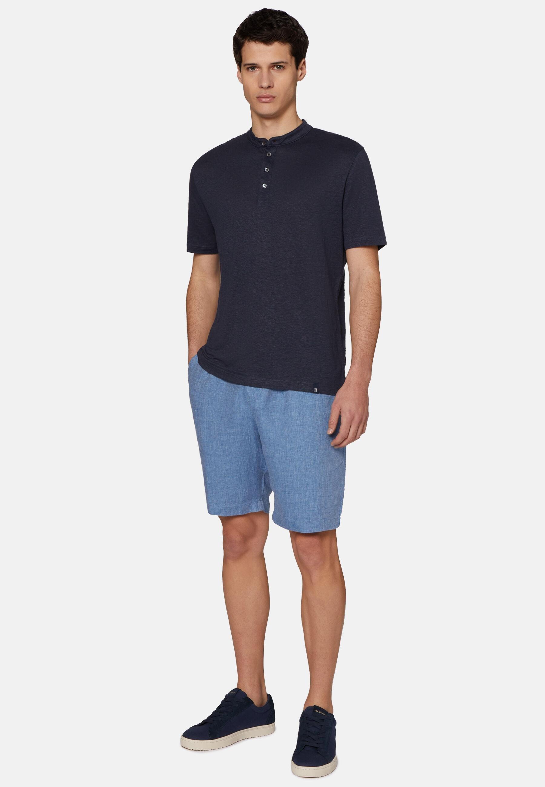 In Linen Bermudas, Light Blue, large image number 3