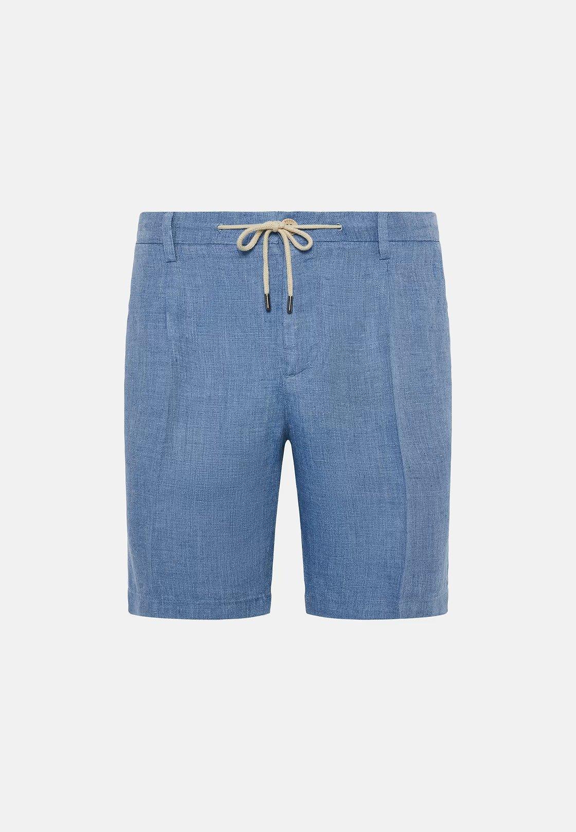 In Linen Bermudas, Light Blue, large image number 4