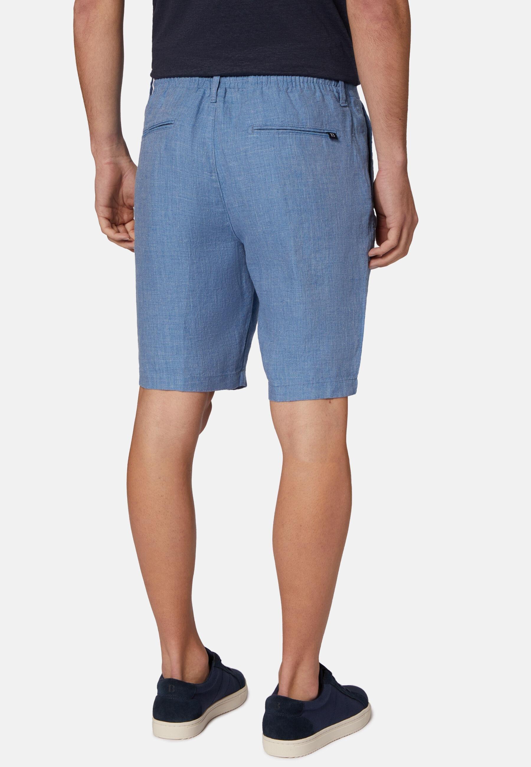 In Linen Bermudas, Light Blue, large image number 5