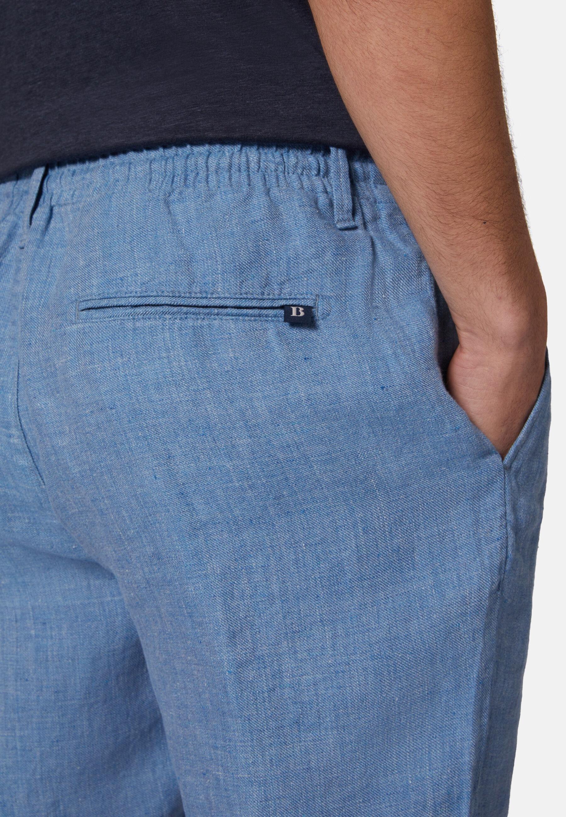 In Linen Bermudas, Light Blue, large image number 6