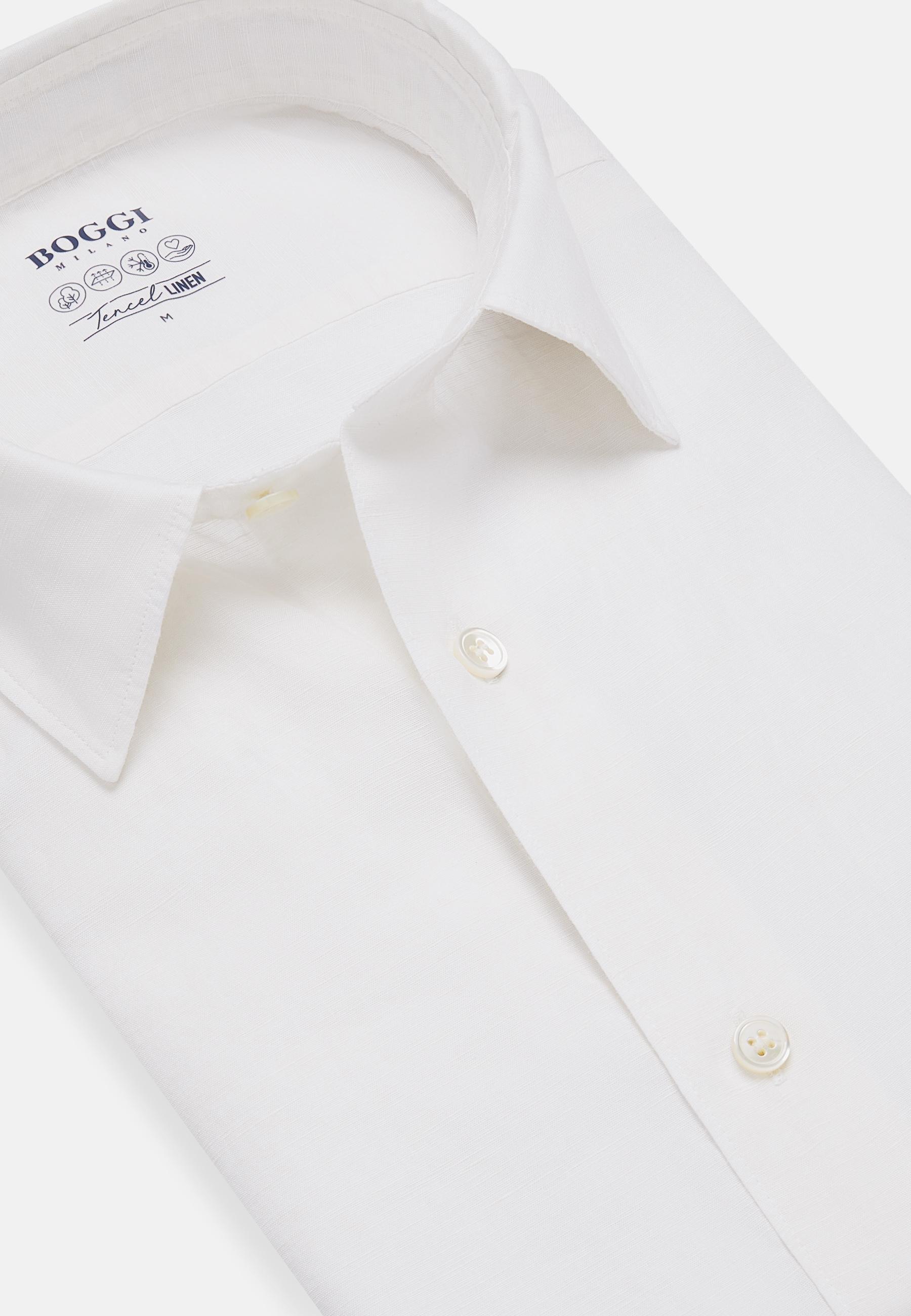 Boggi Milano - White Tencel Linen Shirt