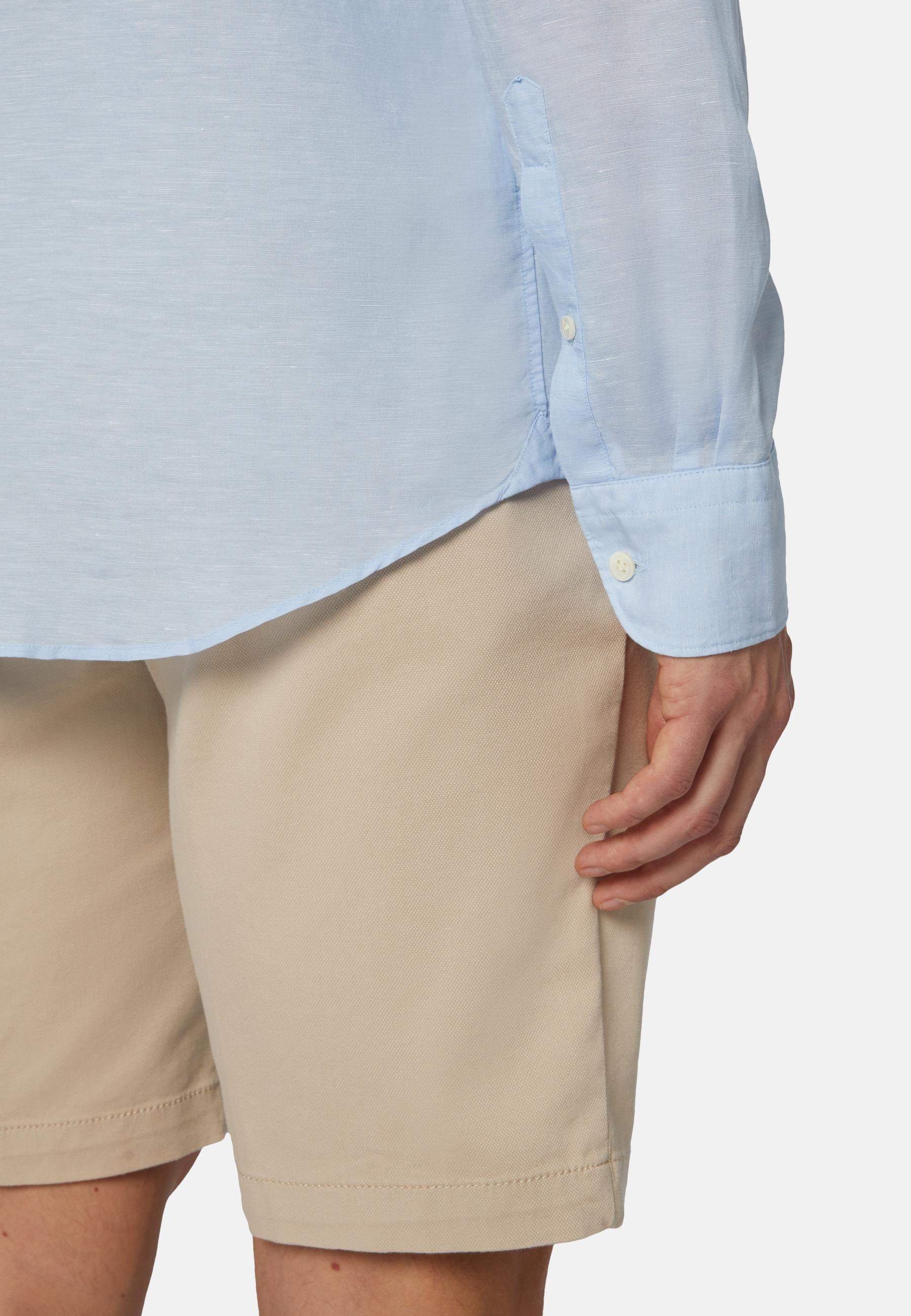 Regular Fit Tencel Linen Shirt Blue, Light Blue, large image number 2