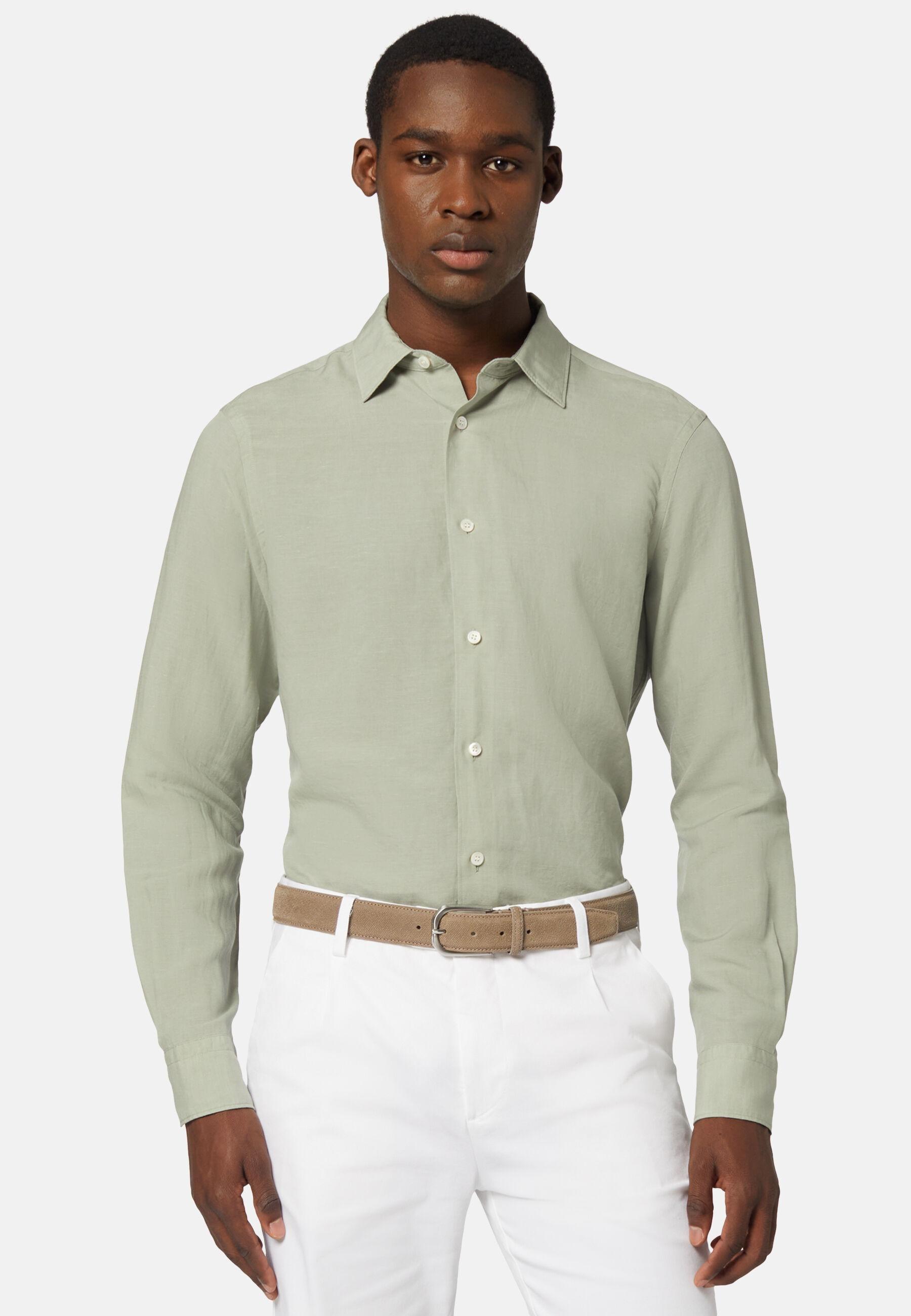 Tencel Linen Shirt Green, 3901_GREE, large image number 0