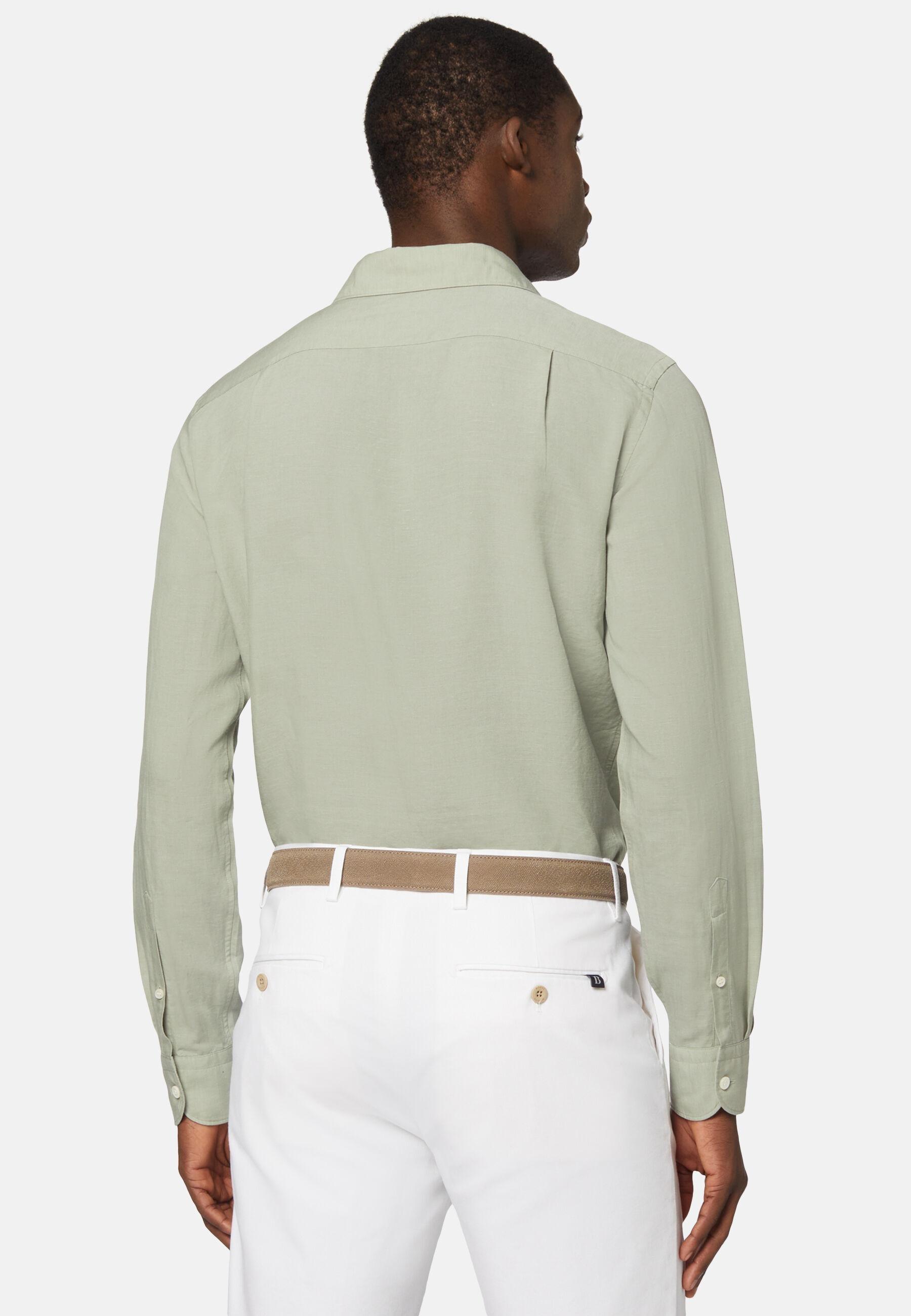 Tencel Linen Shirt Green, 3901_GREE, large image number 1