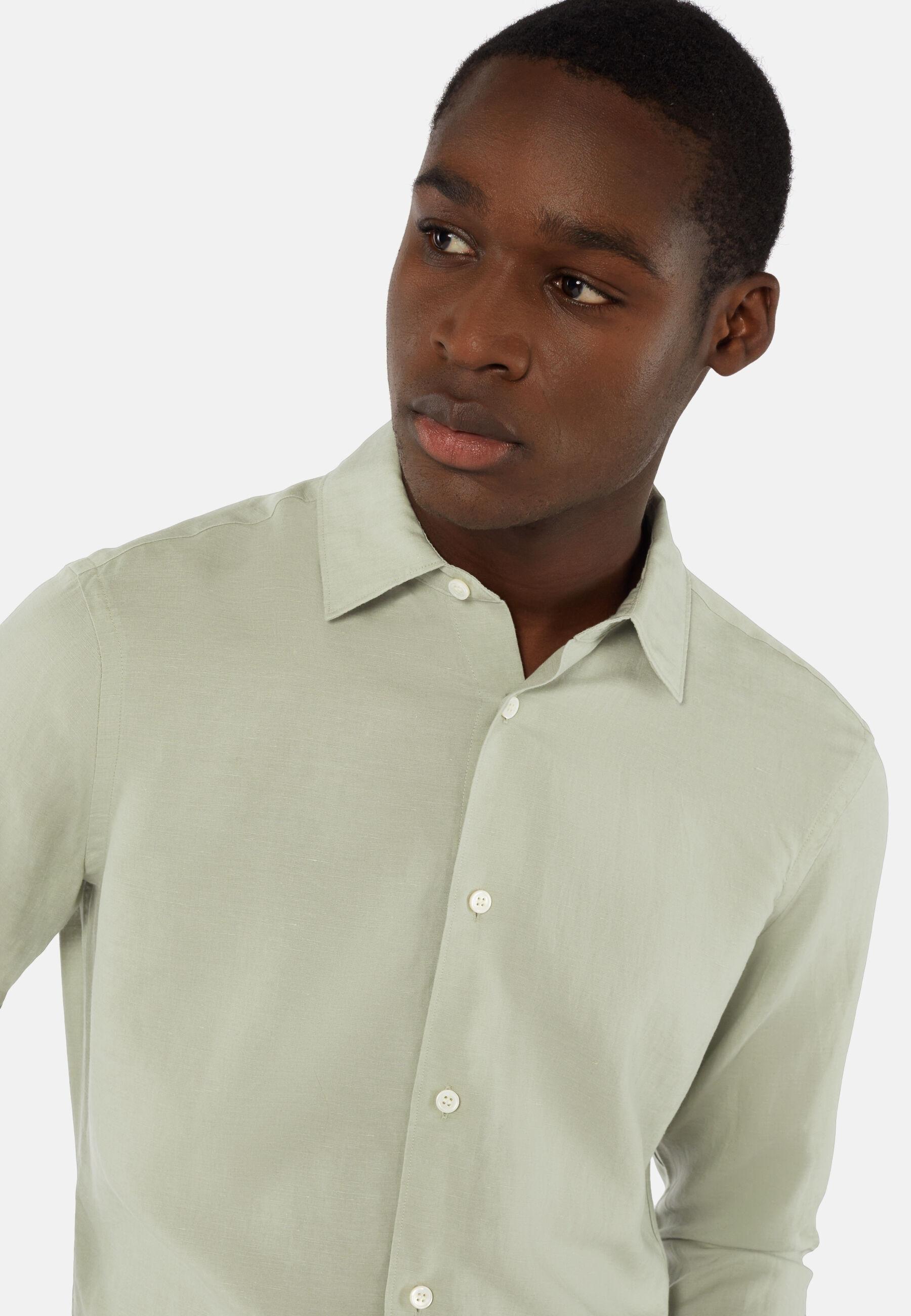Tencel Linen Shirt Green, 3901_GREE, large image number 2